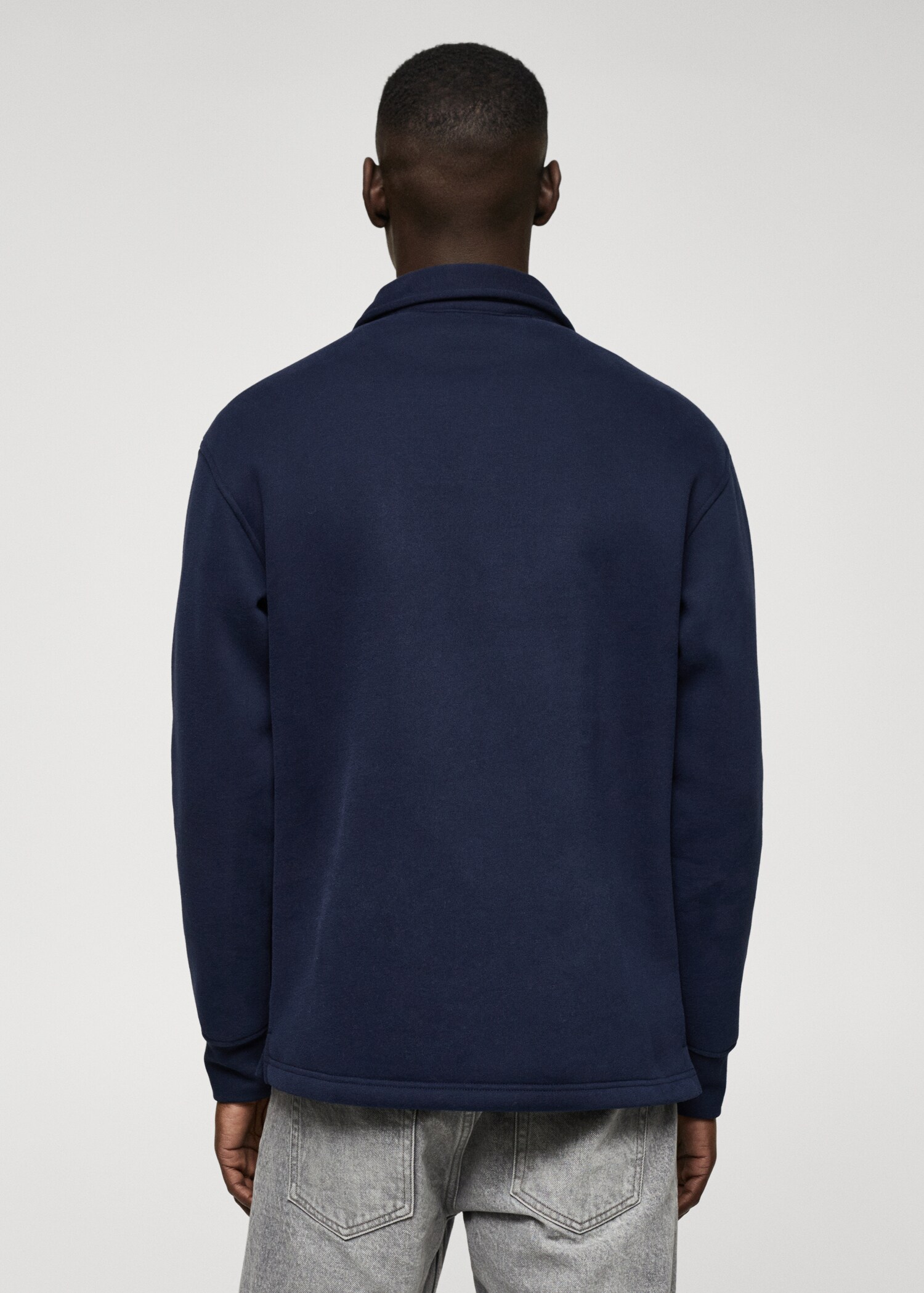 Long sleeves cotton polo - Reverse of the article