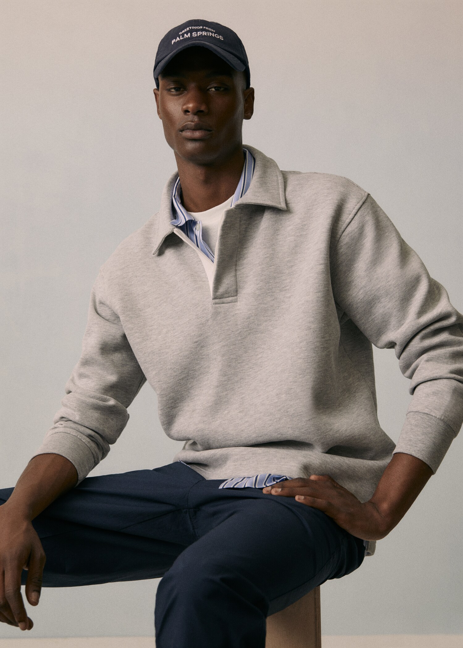 Long sleeves cotton polo - Details of the article 5