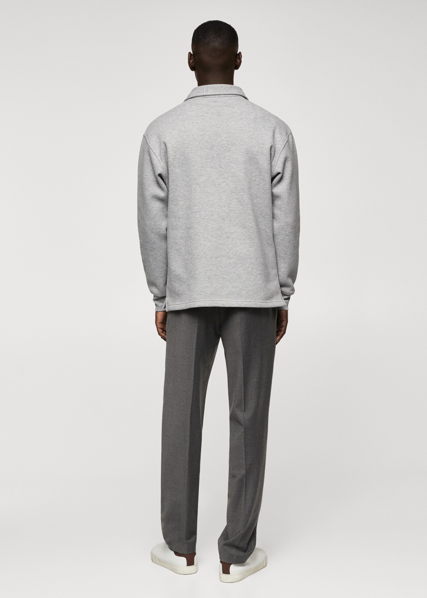 Long sleeves cotton polo - Reverse of the article
