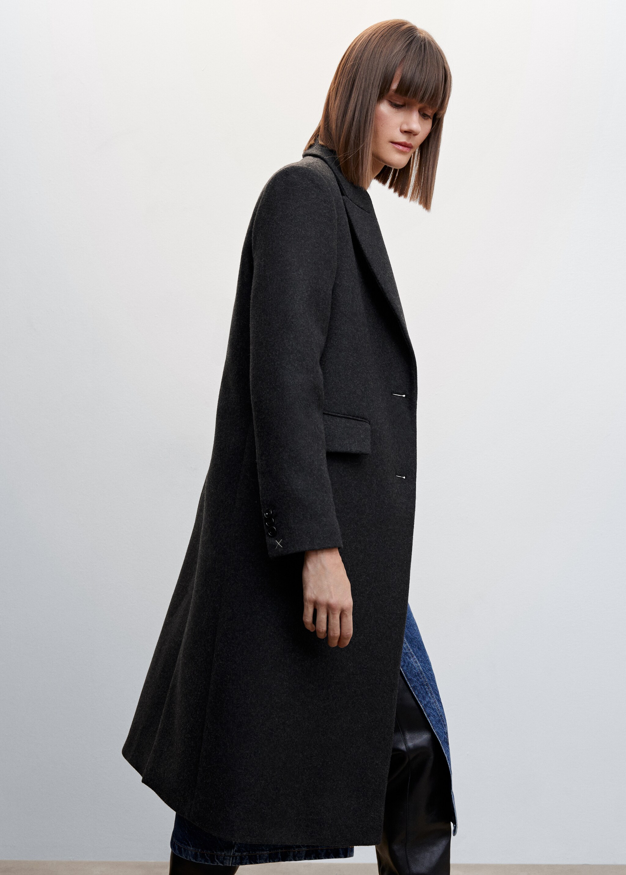 Tailored wool coat - Medium plane