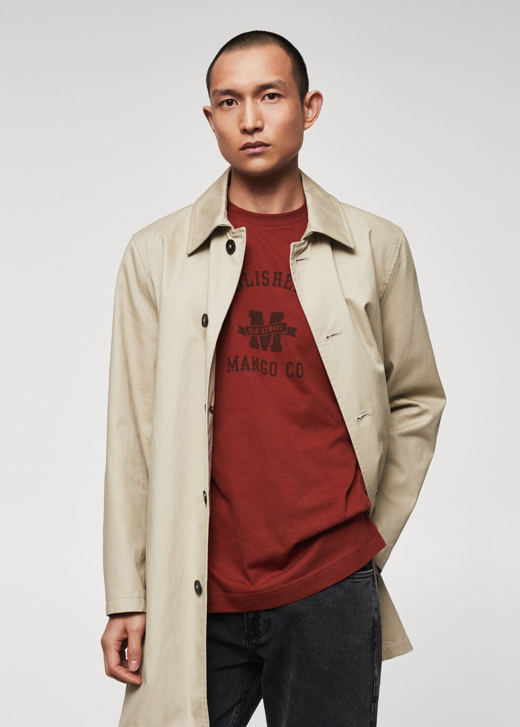 Cotton varsity t shirt Men MANGO OUTLET Czech Republic