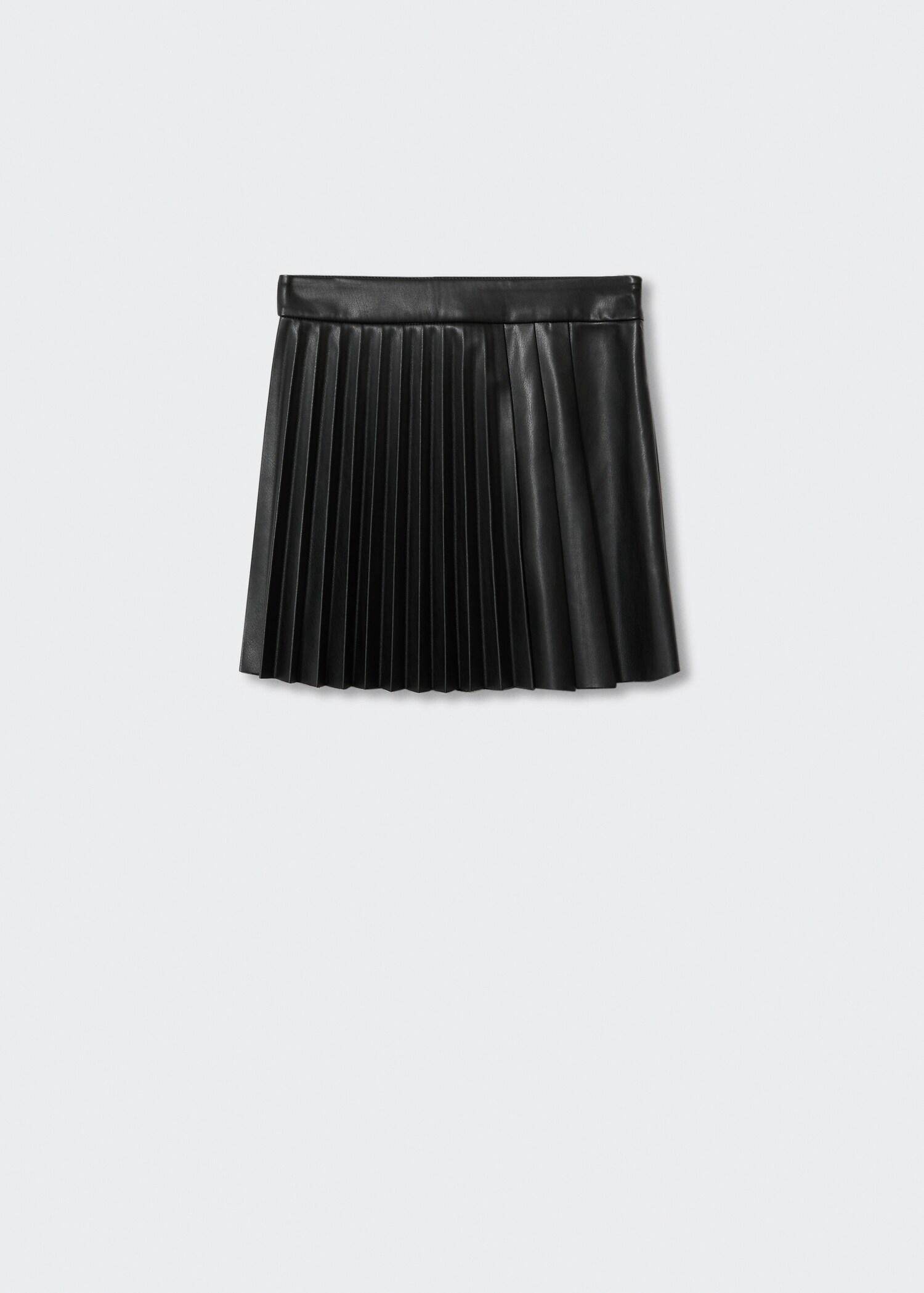 Faux-leather pleated skirt - Article without model