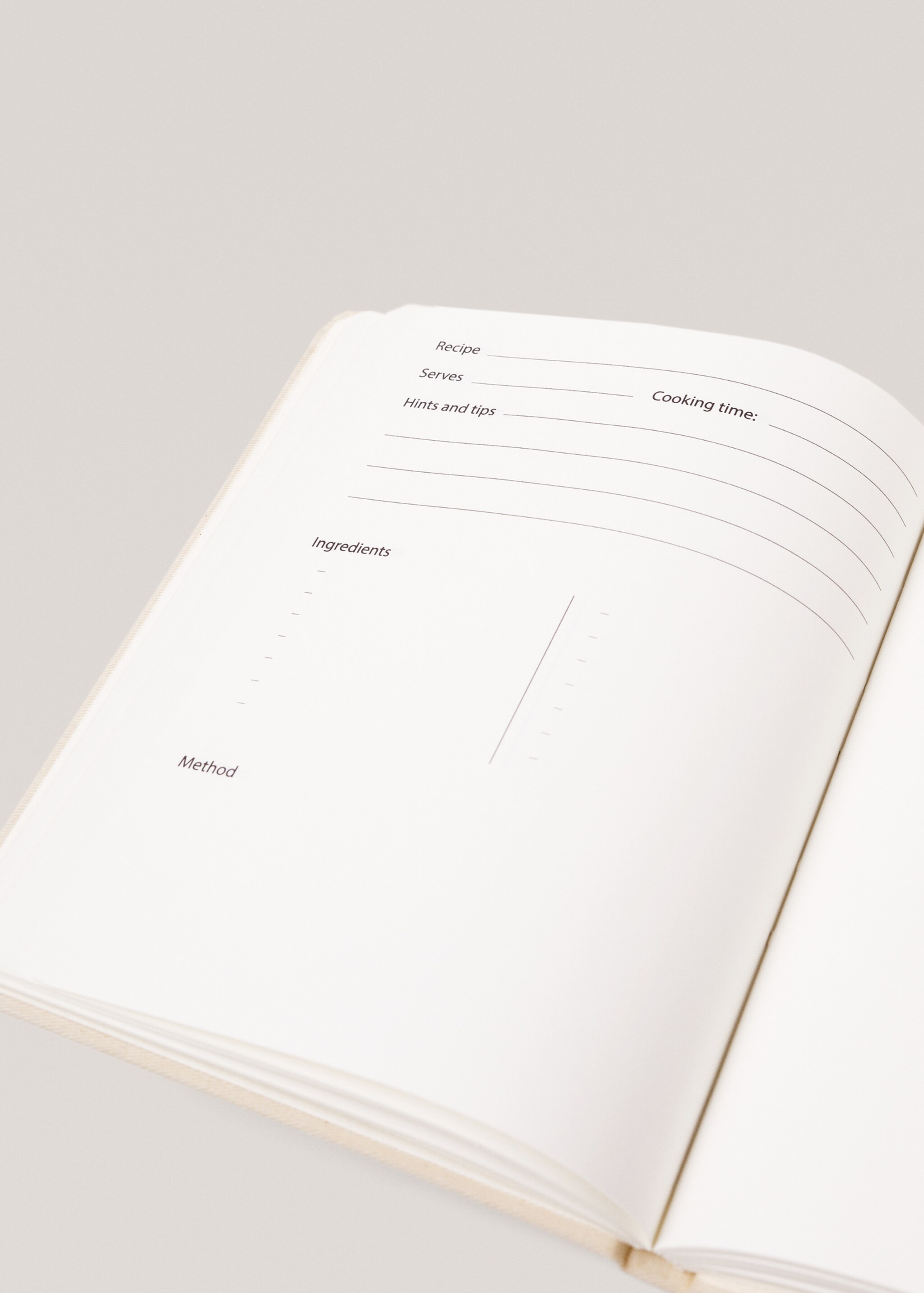 Textile cover recipe notebook - Details of the article 2