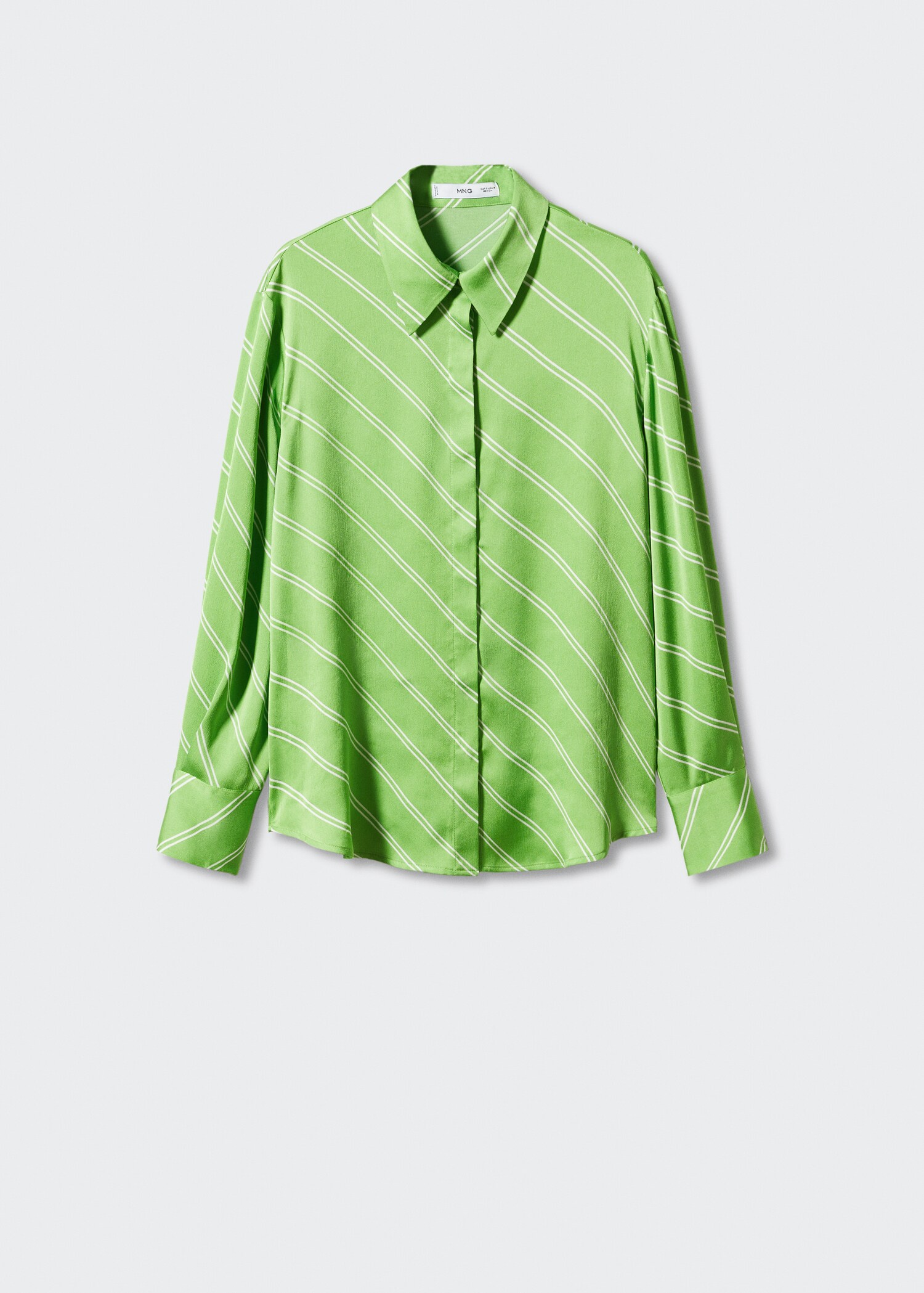 Soepelvallende satijnen blouse - Artikel zonder model