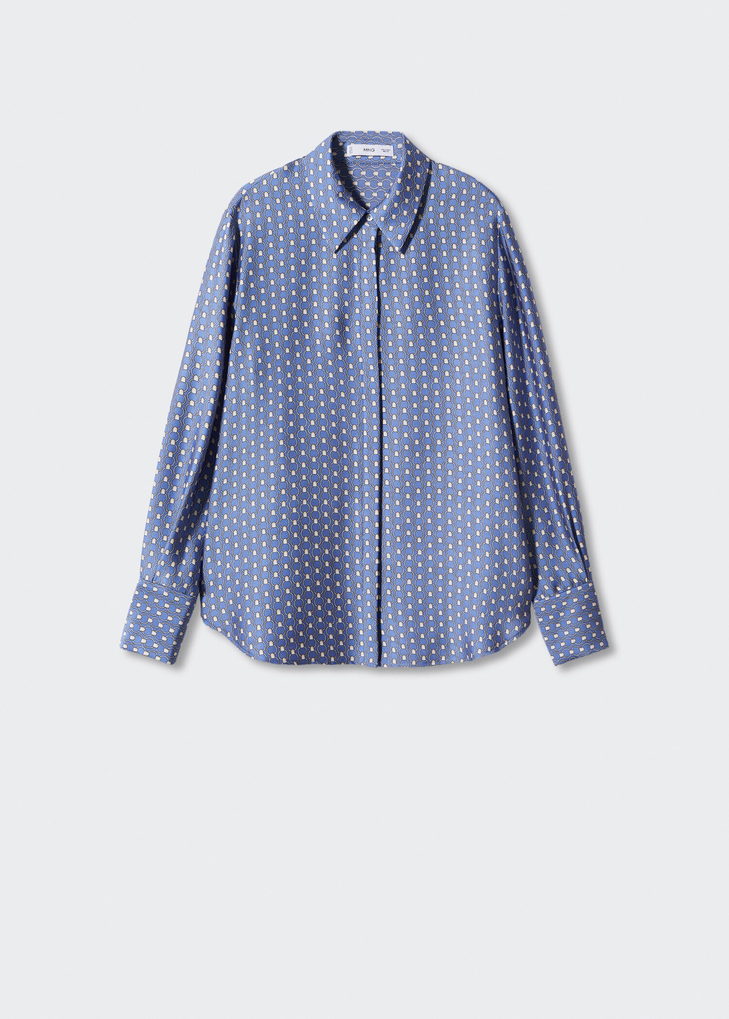 Soepelvallende satijnen blouse - Artikel zonder model