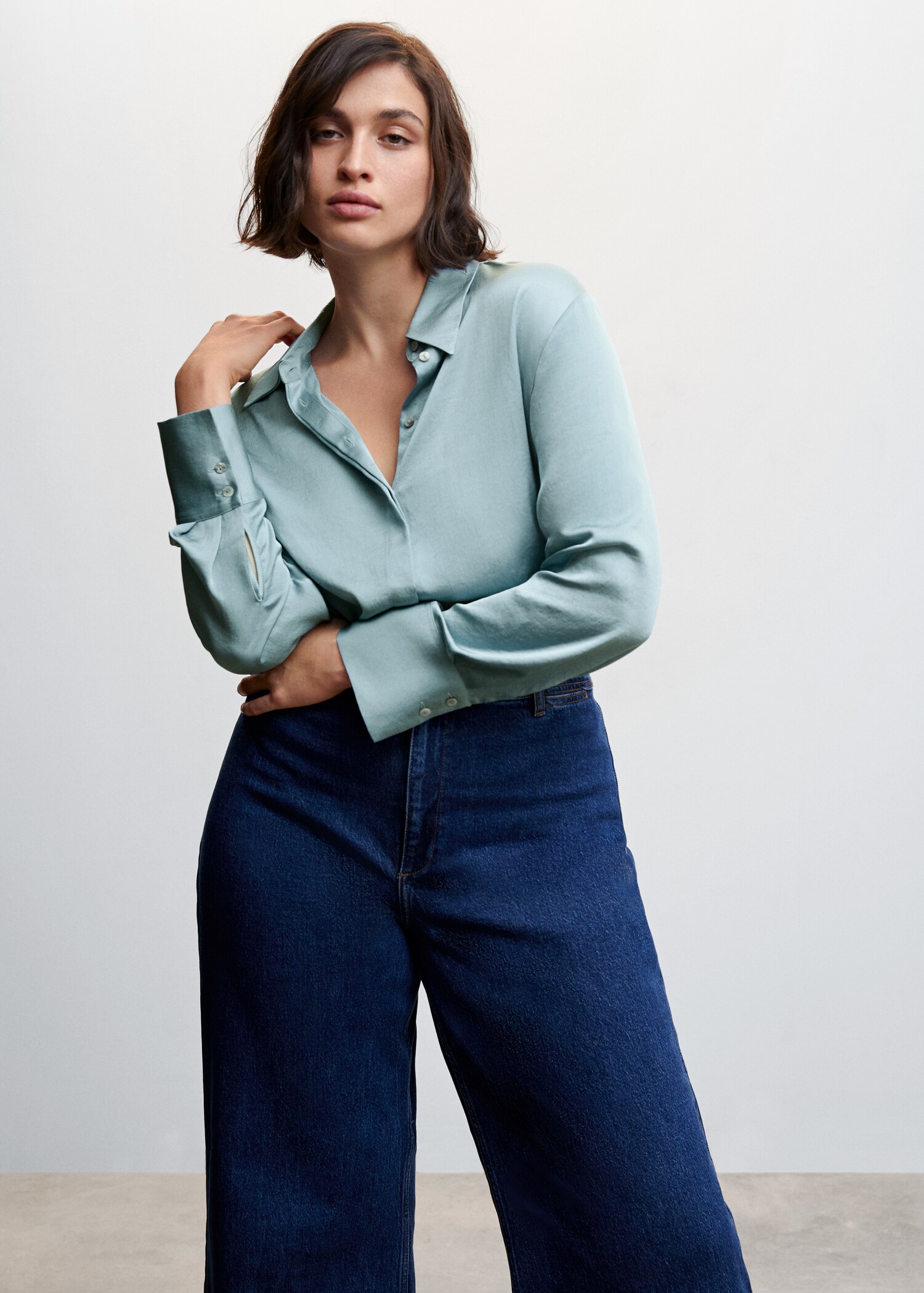 Soepelvallende satijnen blouse - Detail van het artikel 5