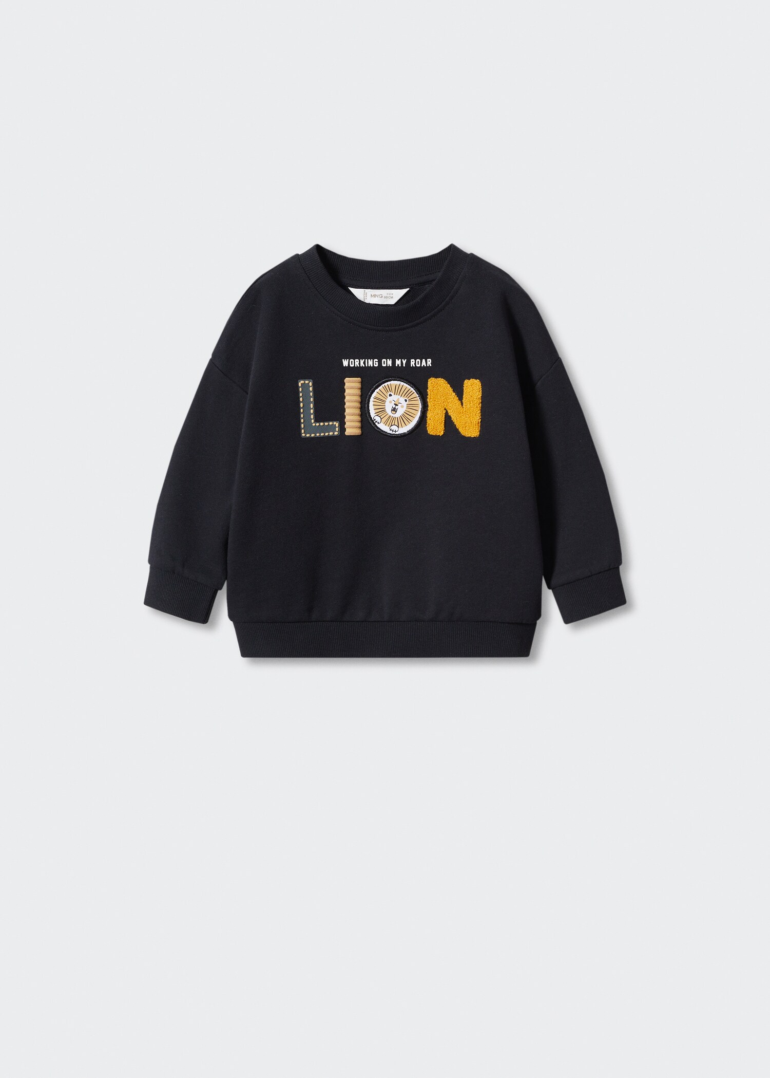 Sweatshirt mit texturiertem Schriftzug - Artikel ohne Model