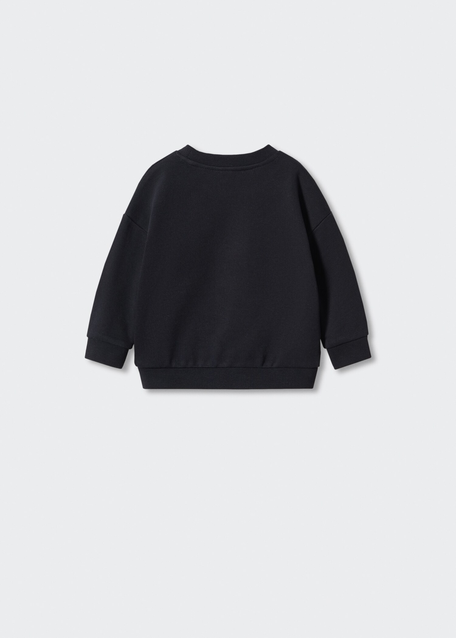 Sweatshirt mit texturiertem Schriftzug - Rückseite des Artikels