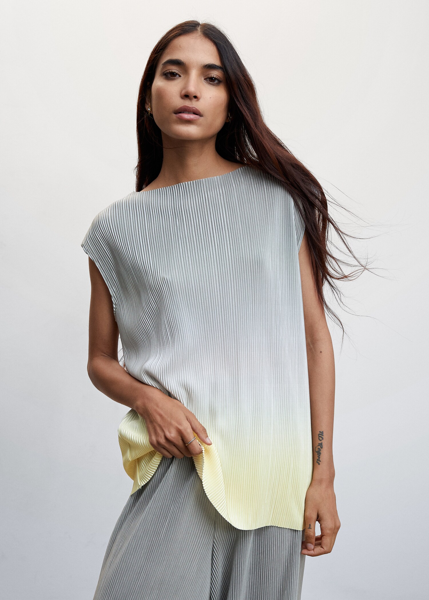 Pleated strap top - Medium plane