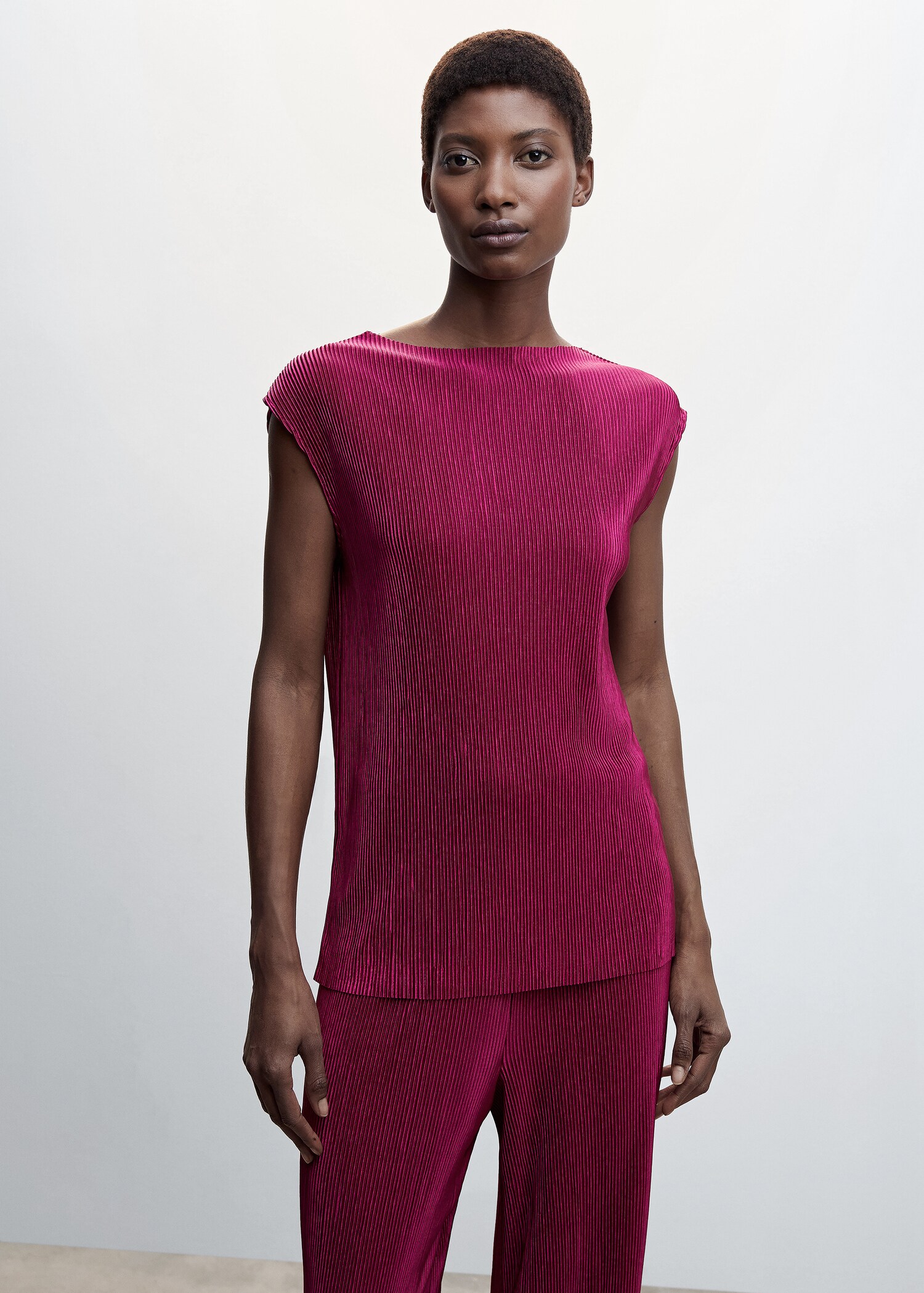 Pleated strap top - Medium plane