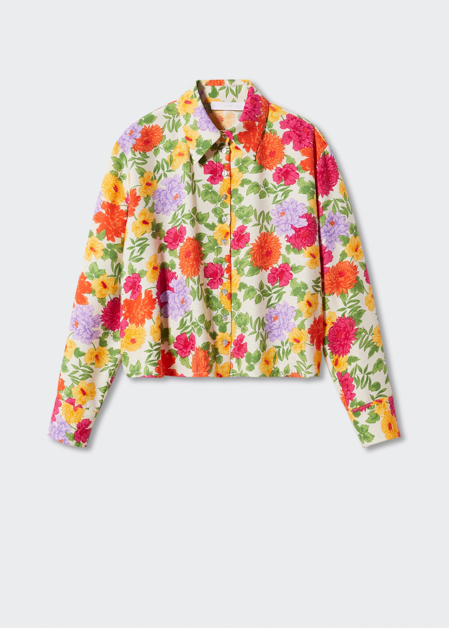 Buttoned printed blouse - Article without model