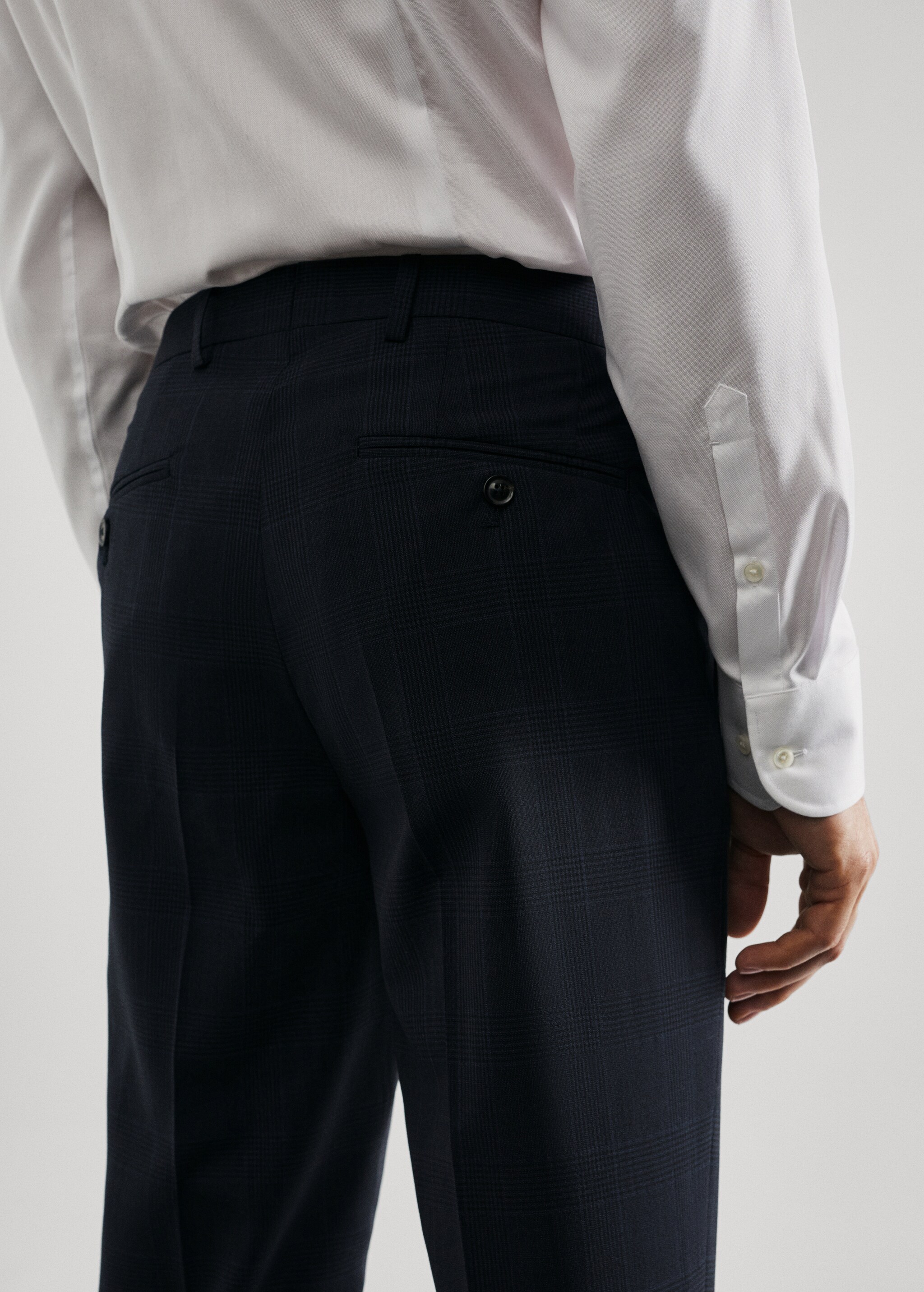 Slim fit virgin wool suit trousers - Details of the article 2