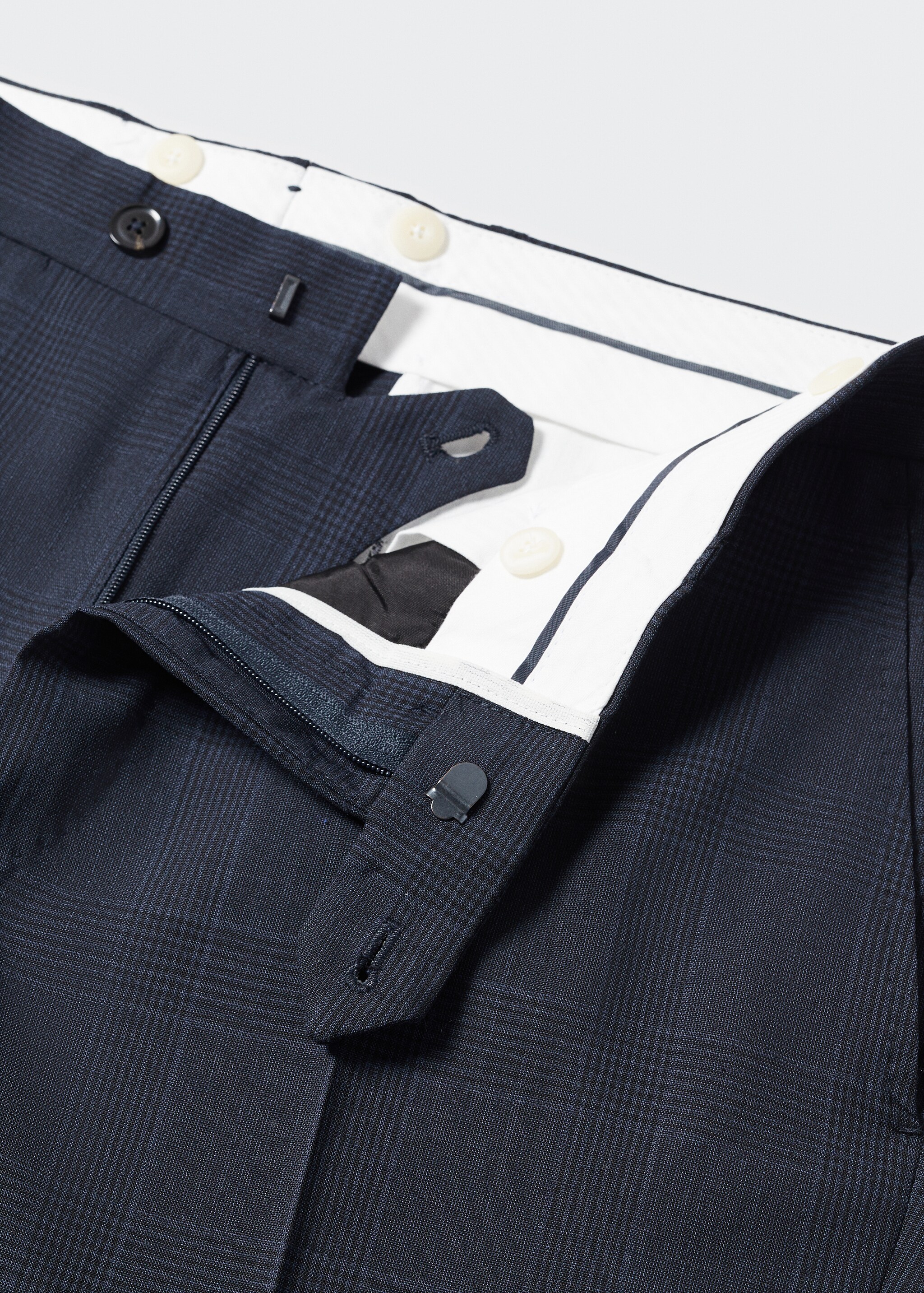 Slim fit virgin wool suit trousers - Details of the article 8