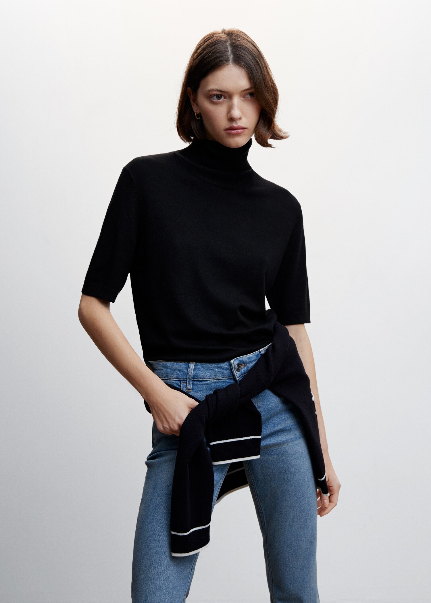 Turtleneck knitted sweater - Medium plane