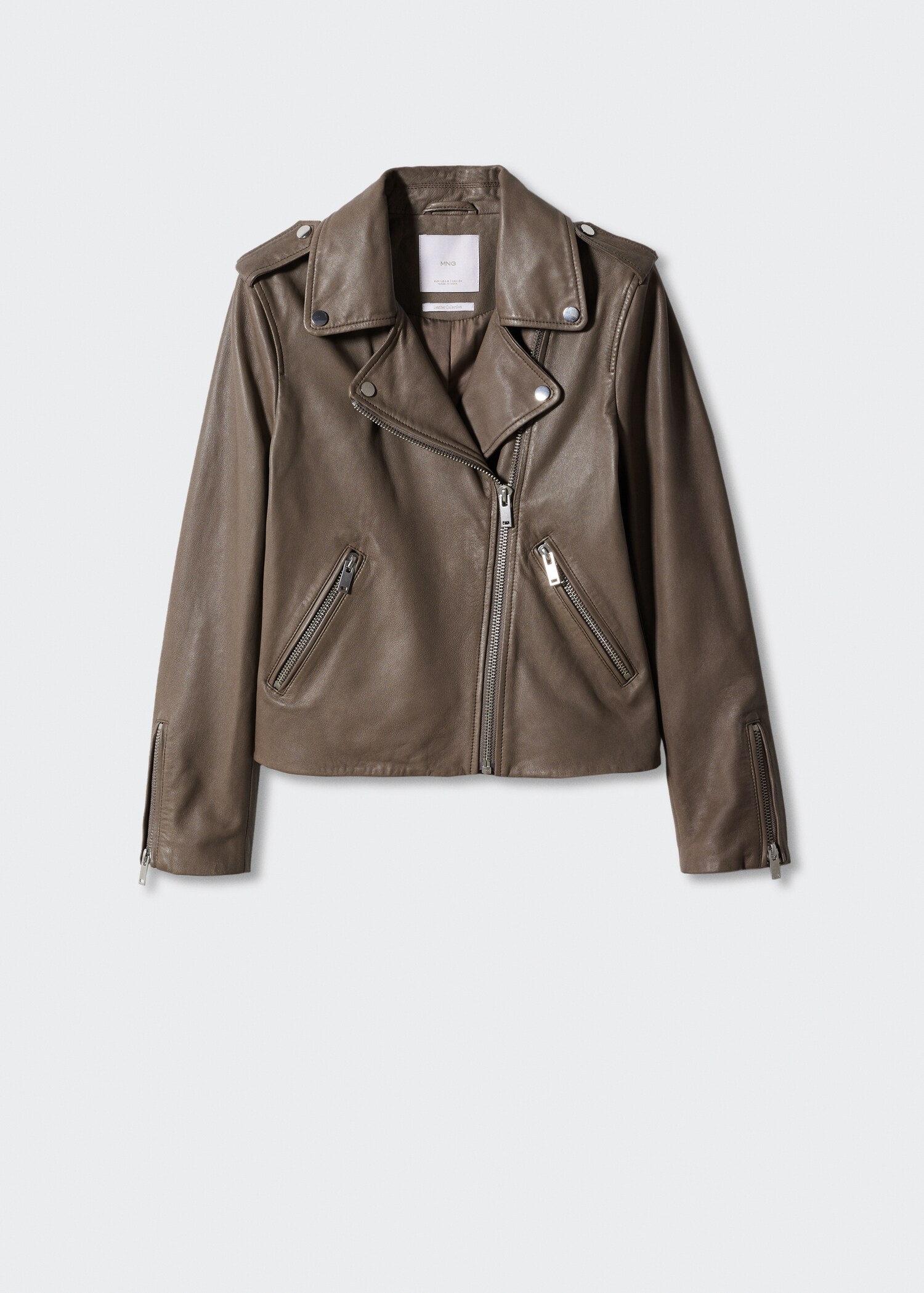 Cazadora biker piel - Artículo sin modelo