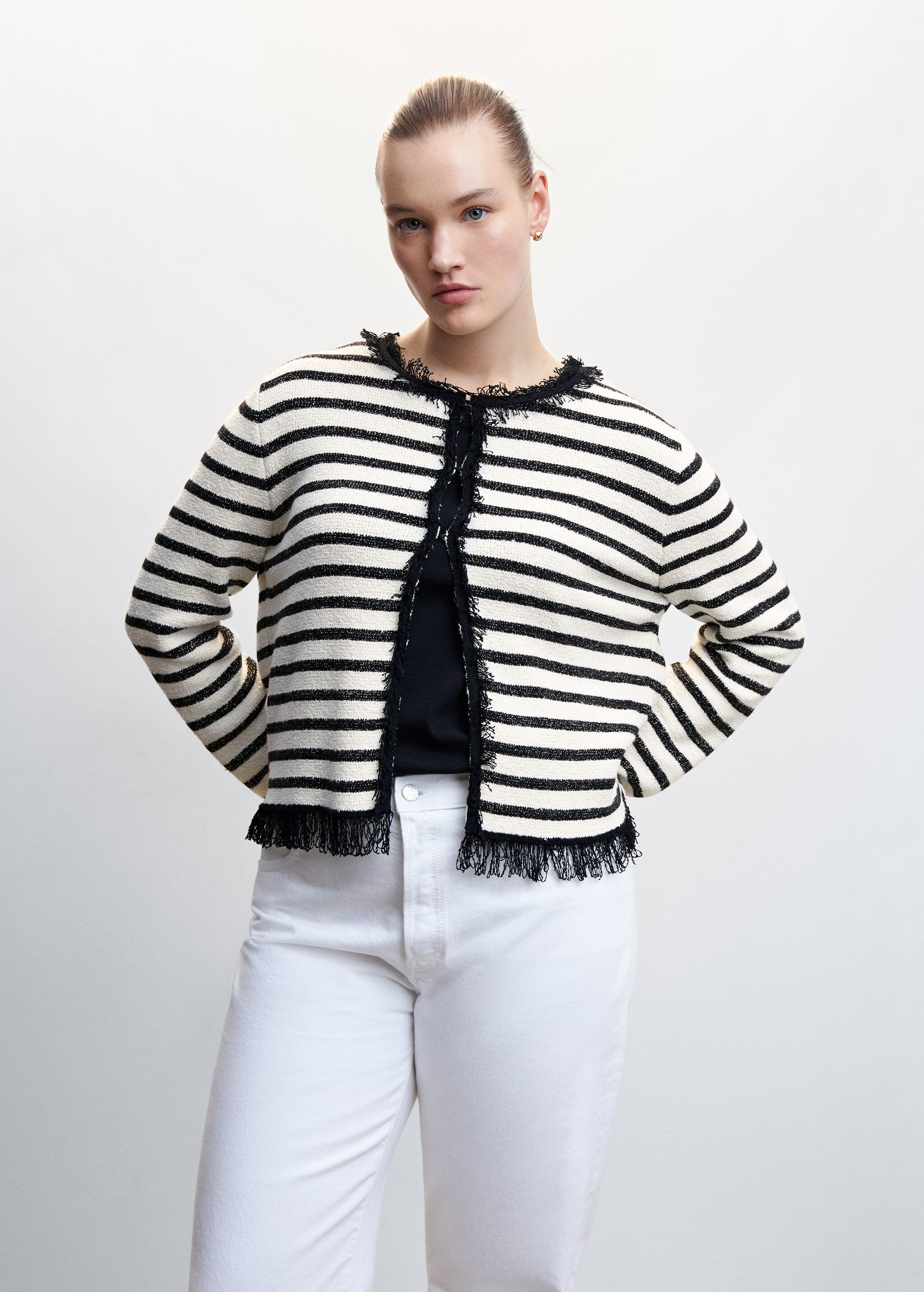 Frayed striped cardigan - Details of the article 5