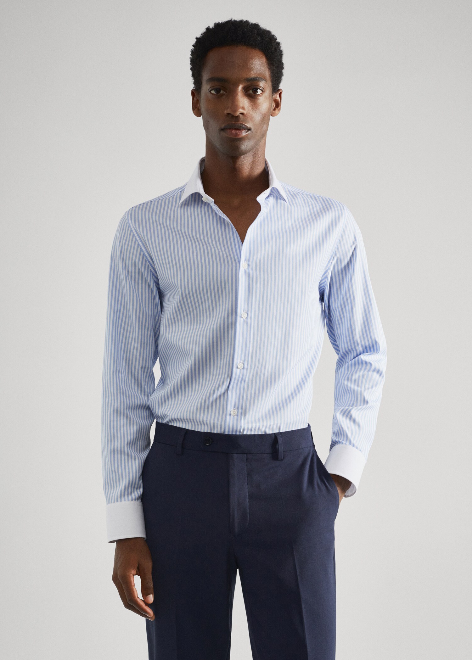 Combined slim-fit suit shirt - Medium plane