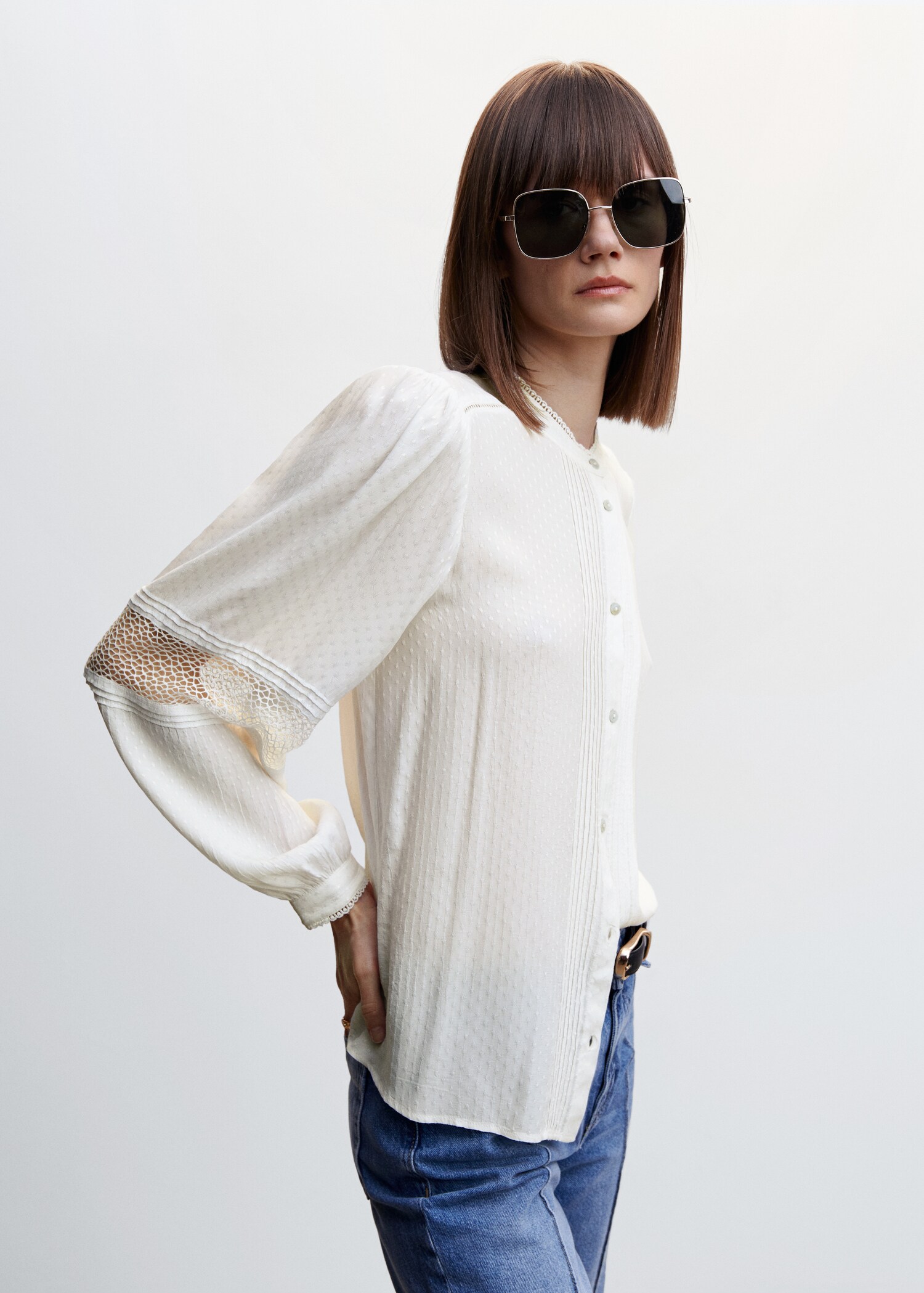 Plumetis blouse - Middenvlak