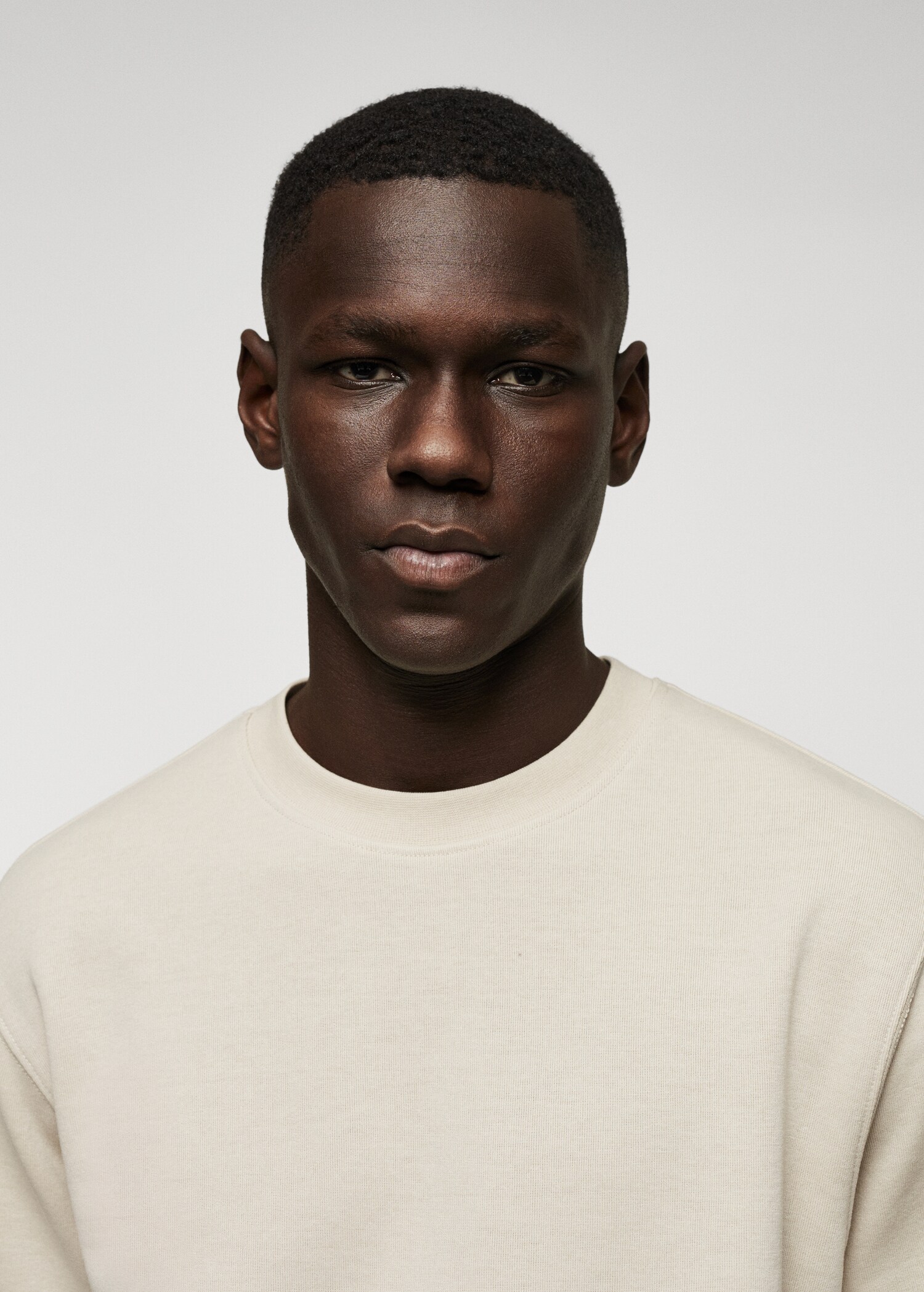 Short sleeve felt sweatshirt - Details of the article 1
