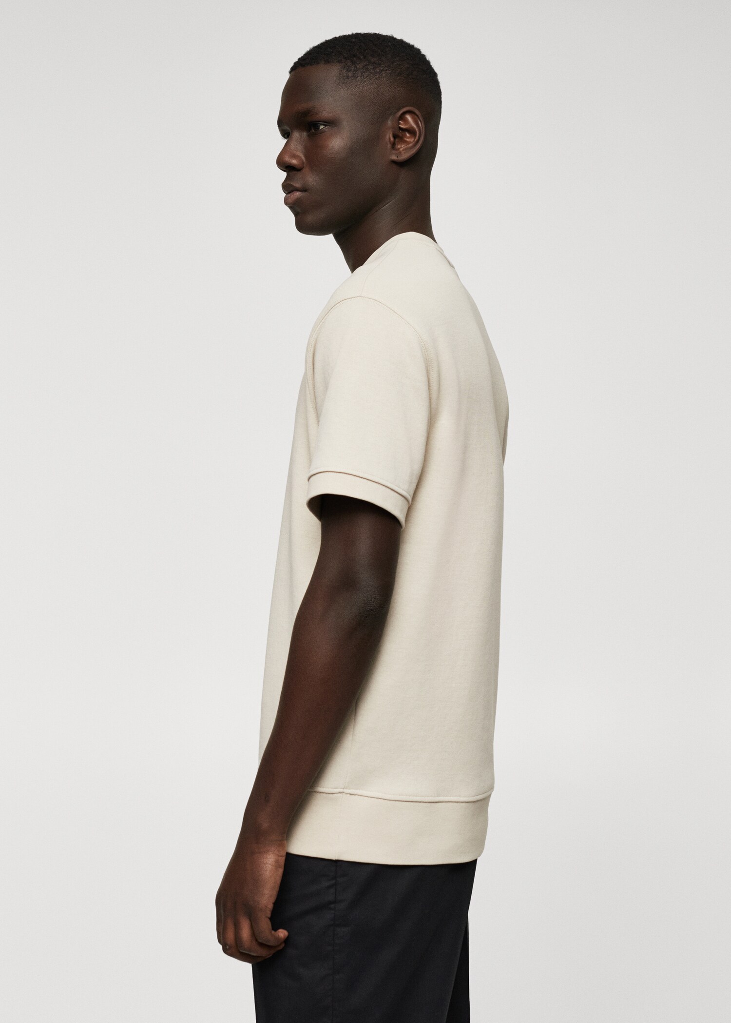 Short sleeve felt sweatshirt - Details of the article 4