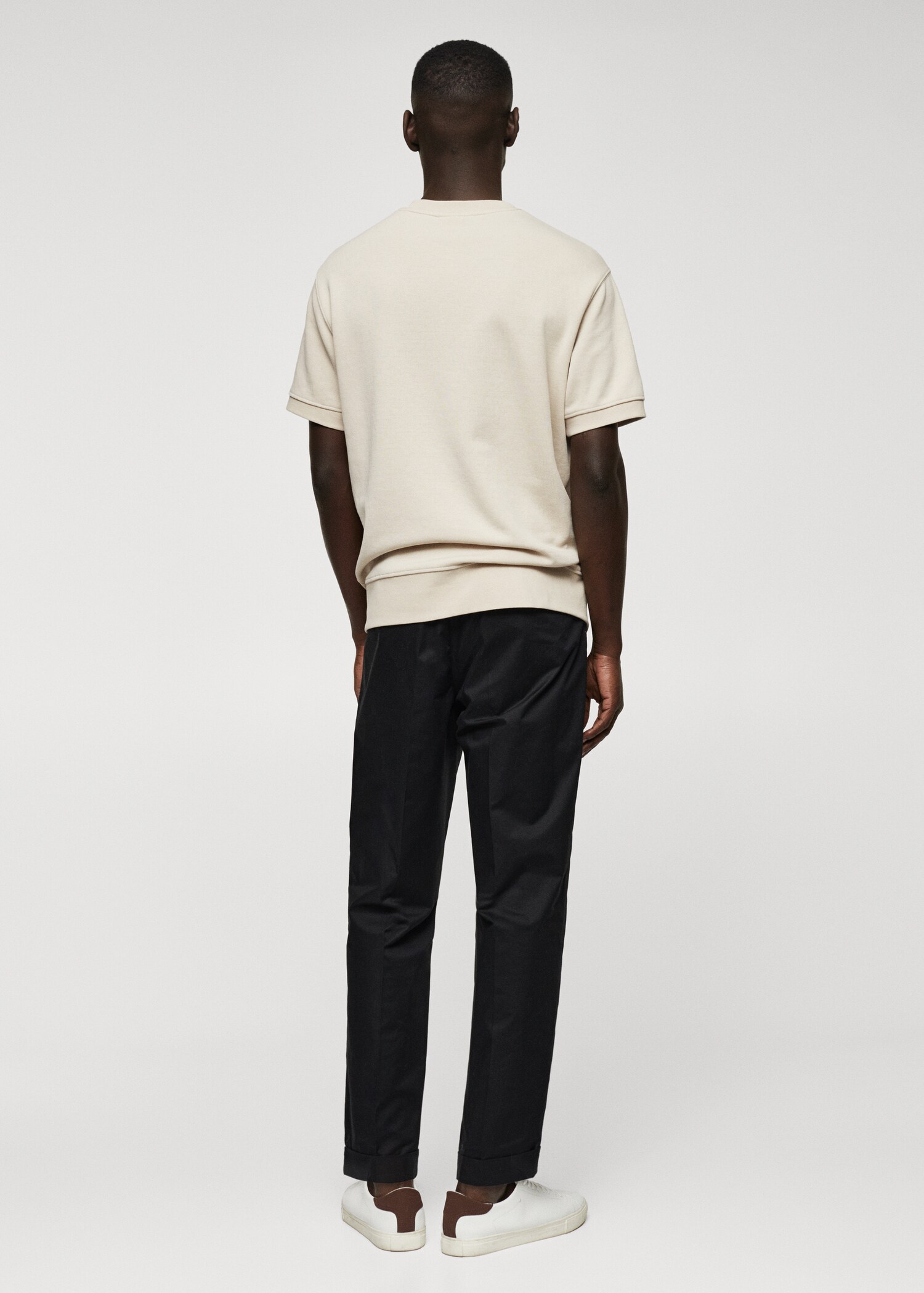 Short sleeve felt sweatshirt - Reverse of the article