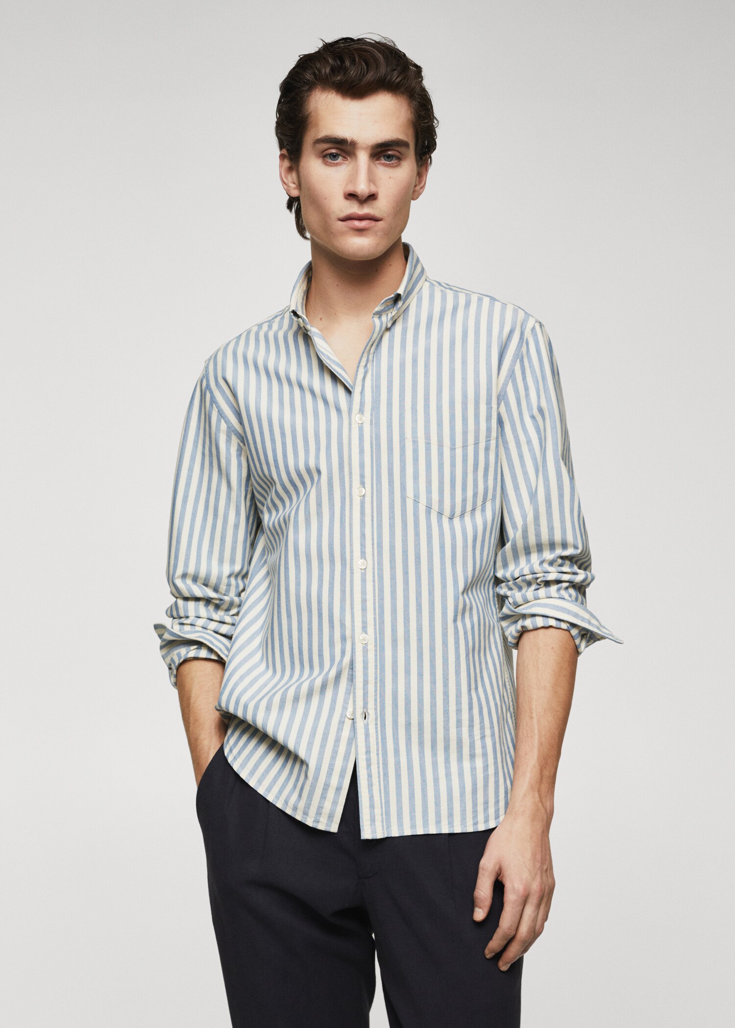 100% cotton striped shirt - Medium plane