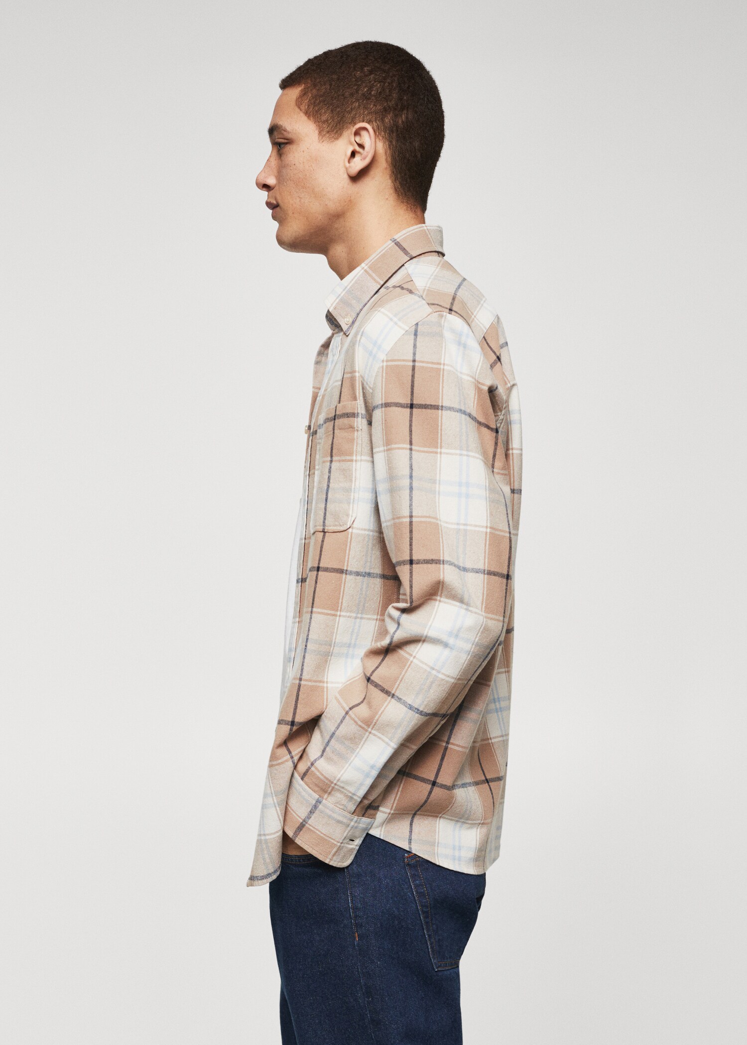 Camisa regular fit cotó quadres - Detall de l'article 4