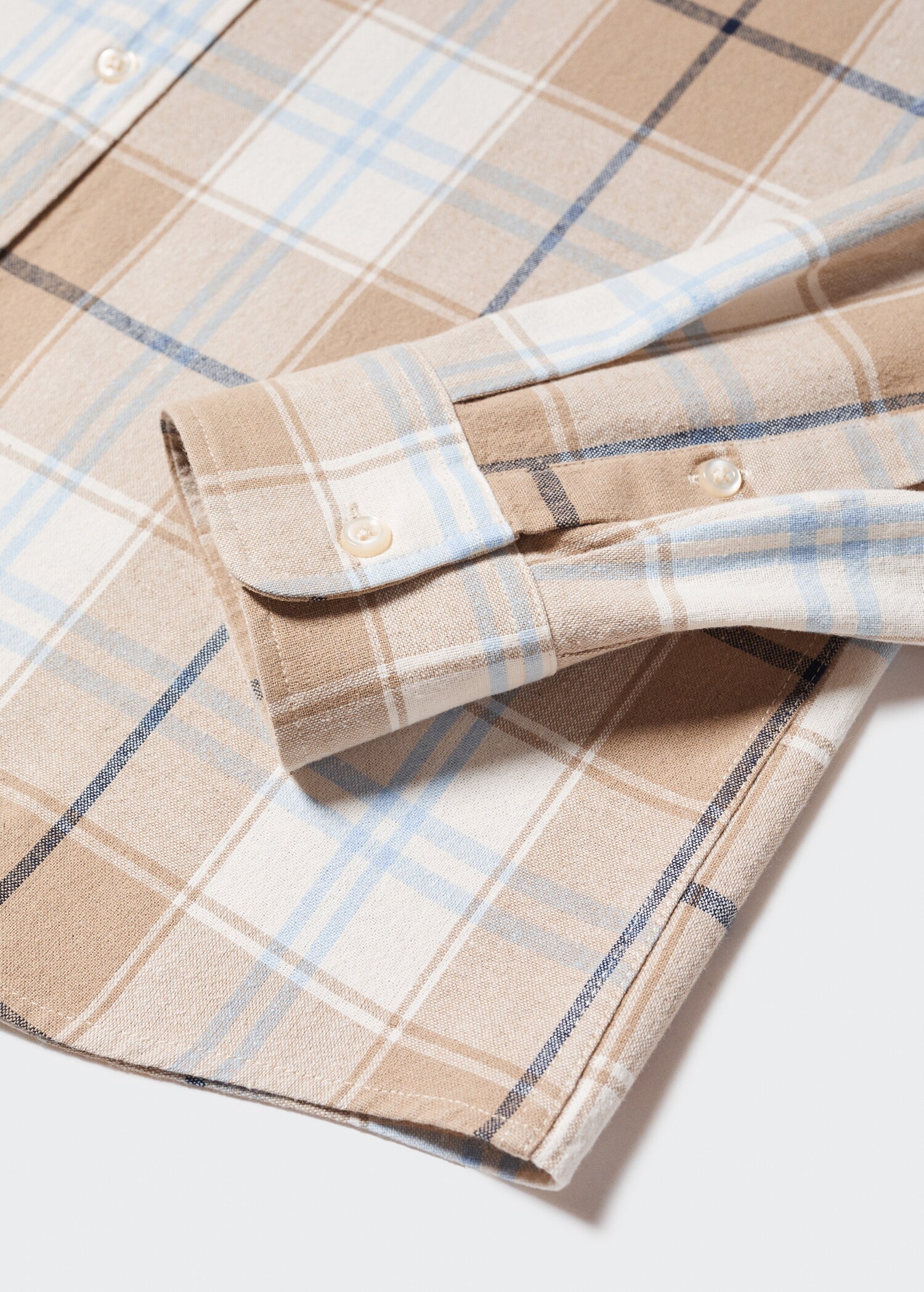 Camisa regular fit cotó quadres - Detall de l'article 8