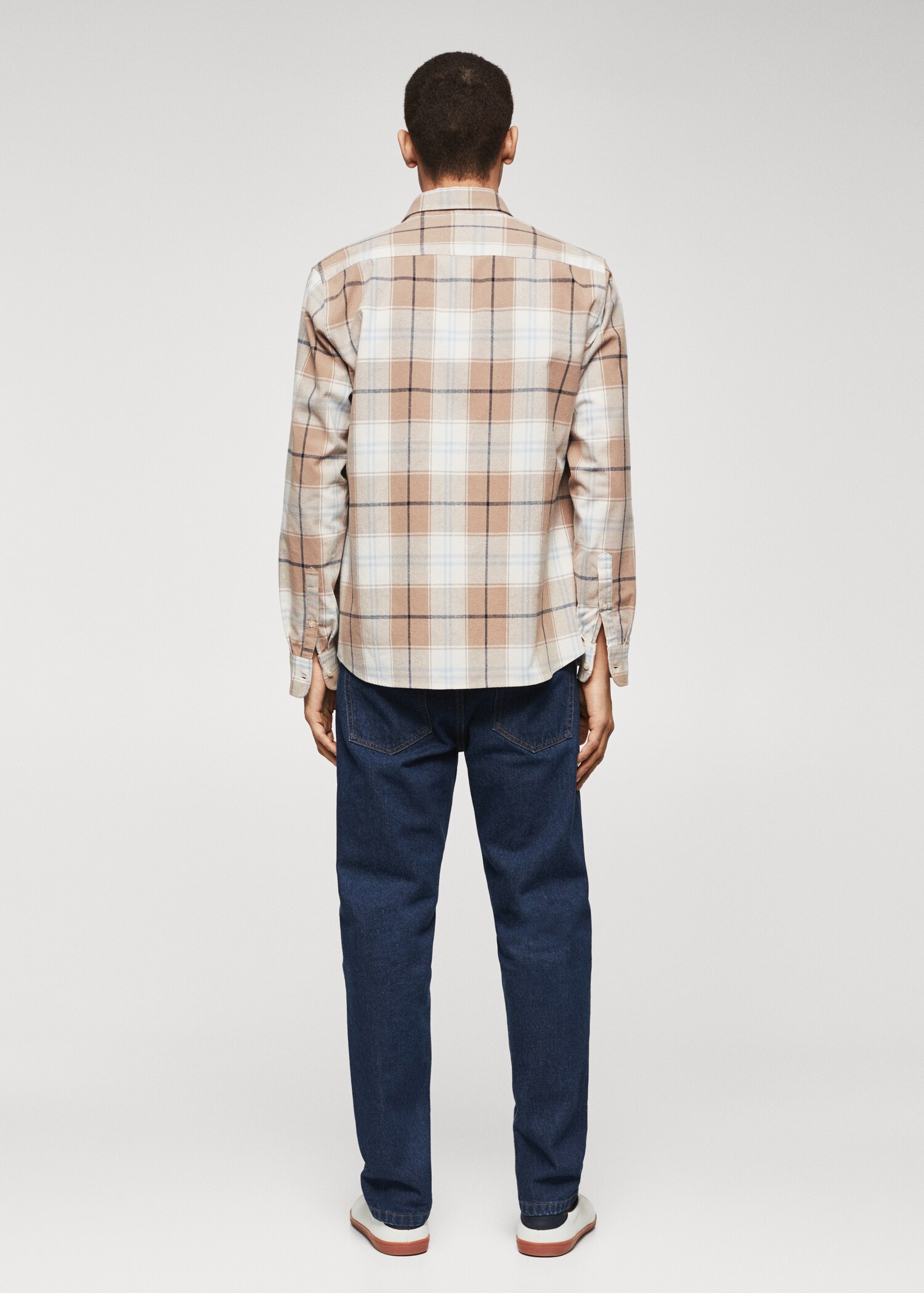 Camisa regular fit cotó quadres - Revers de l'article