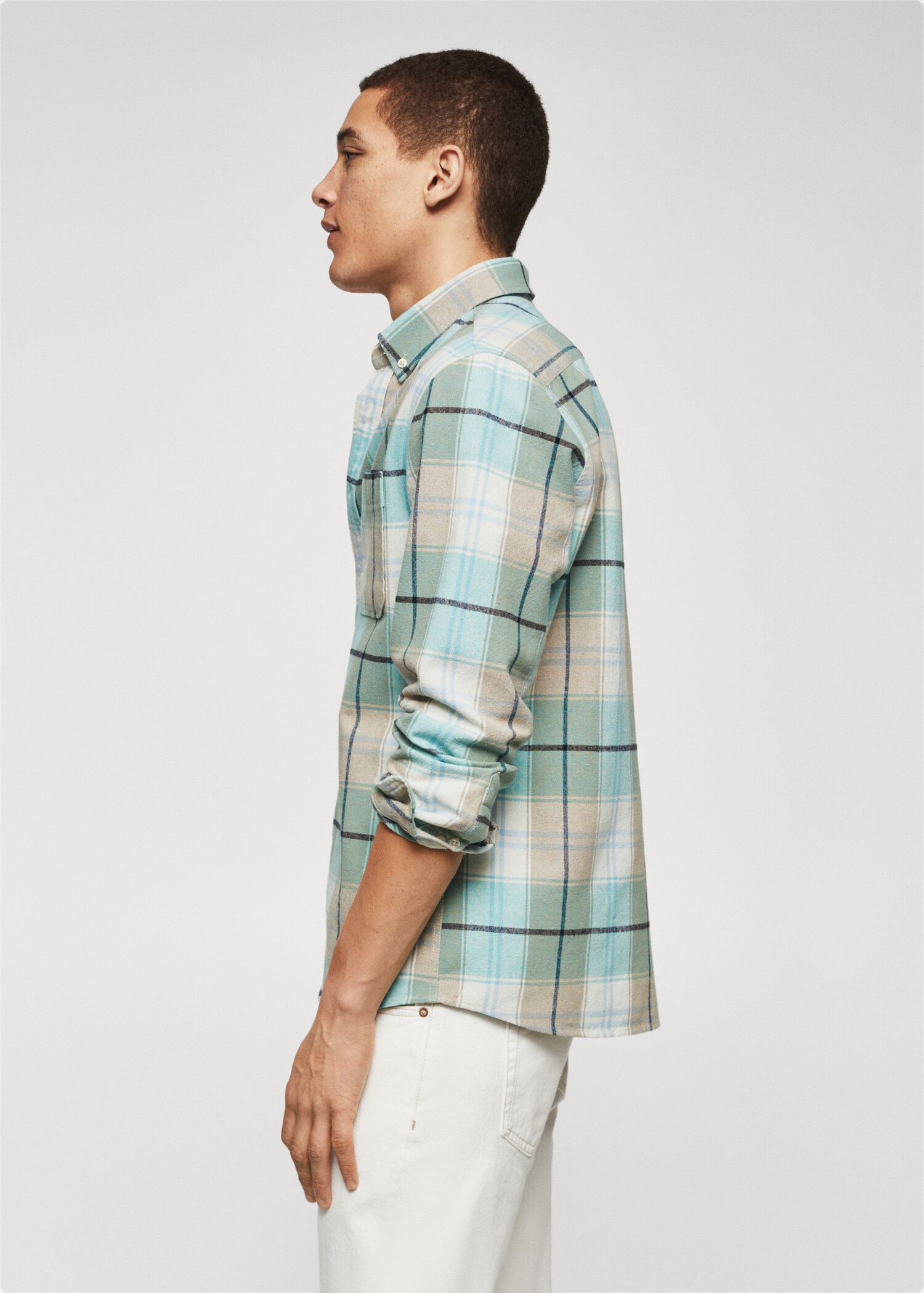 Camisa regular fit cotó quadres - Detall de l'article 4