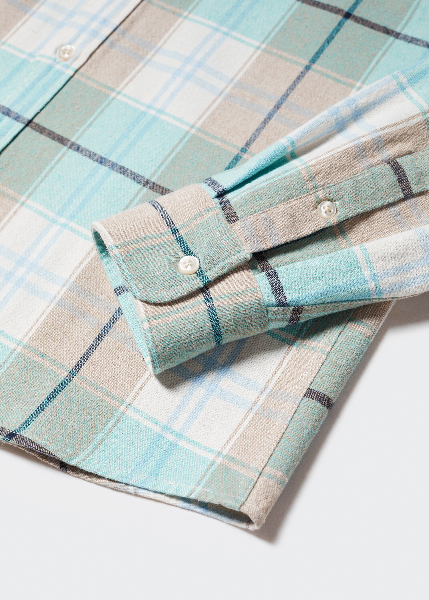 Camisa regular fit cotó quadres - Detall de l'article 8