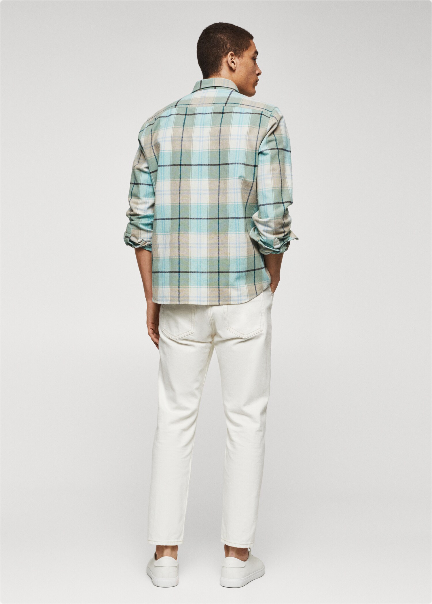 Camisa regular fit cotó quadres - Revers de l'article