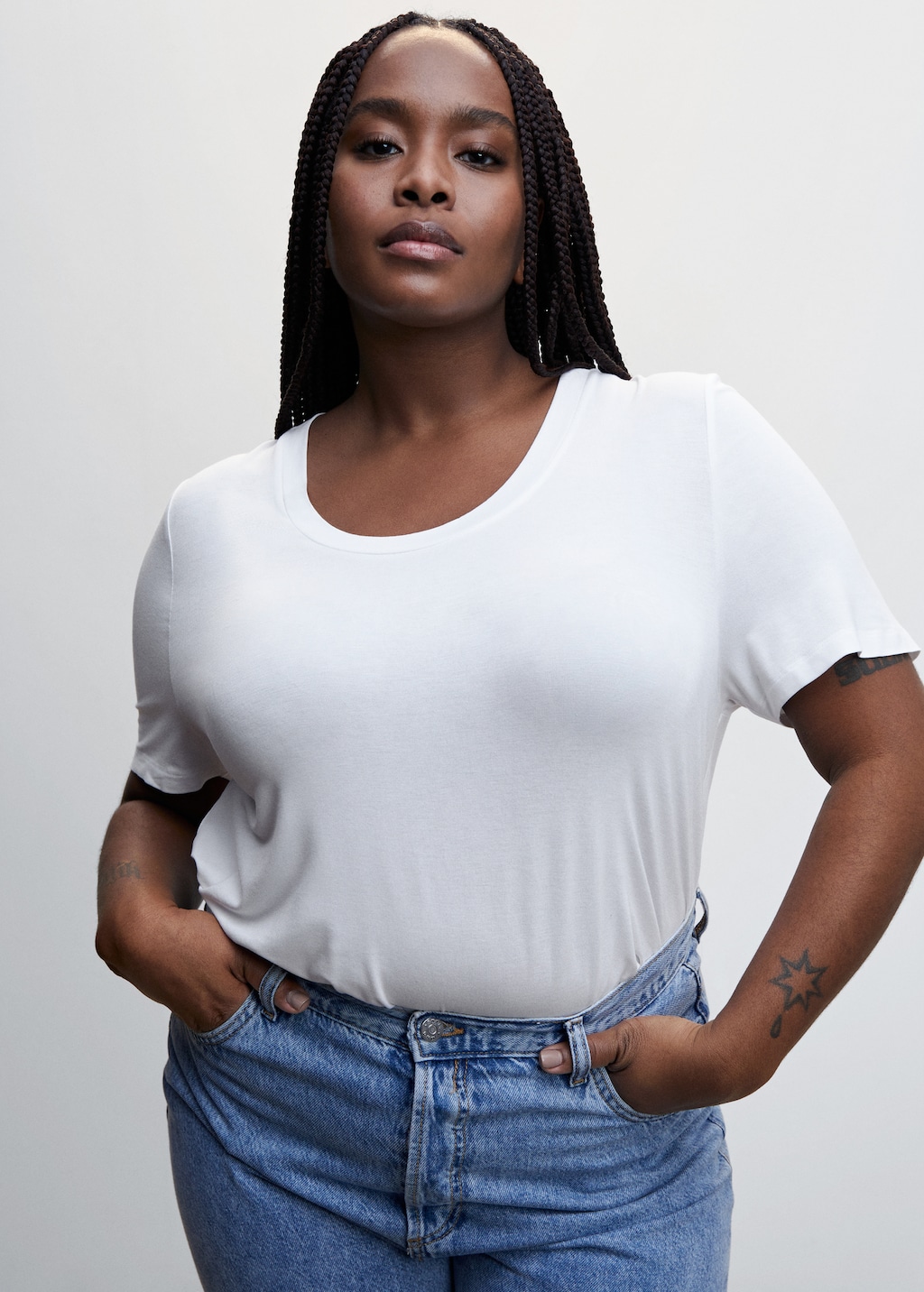 Camiseta fluida mujer best sale