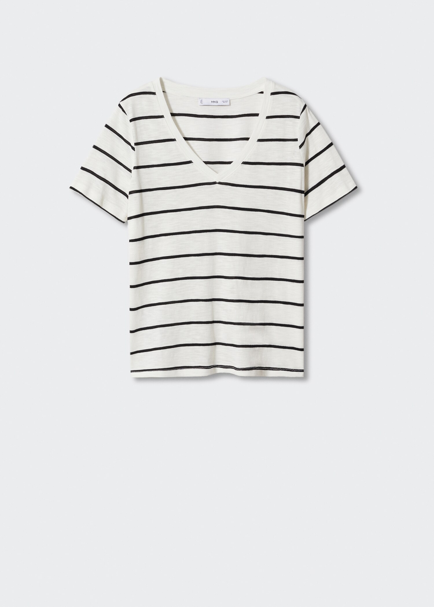 V-neck striped T-shirt - Article without model