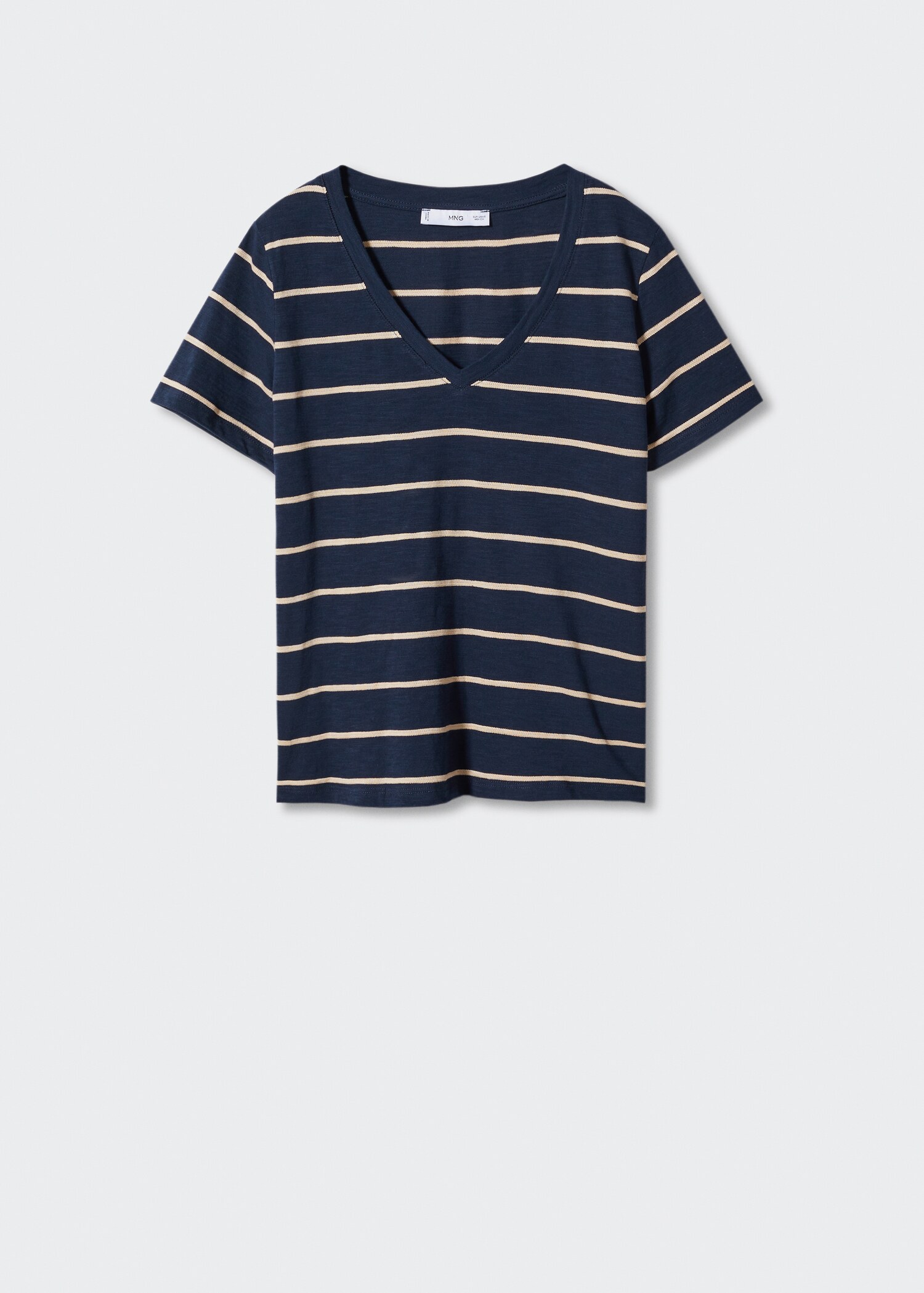 V-neck striped T-shirt - Article without model
