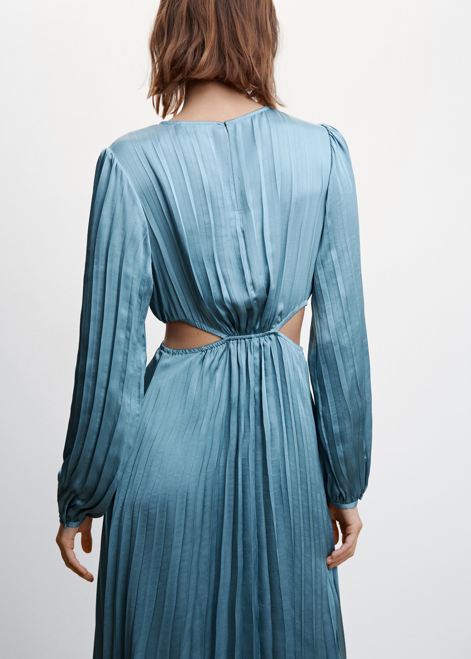 Vestido plisado satinado - Detalle del artículo 6