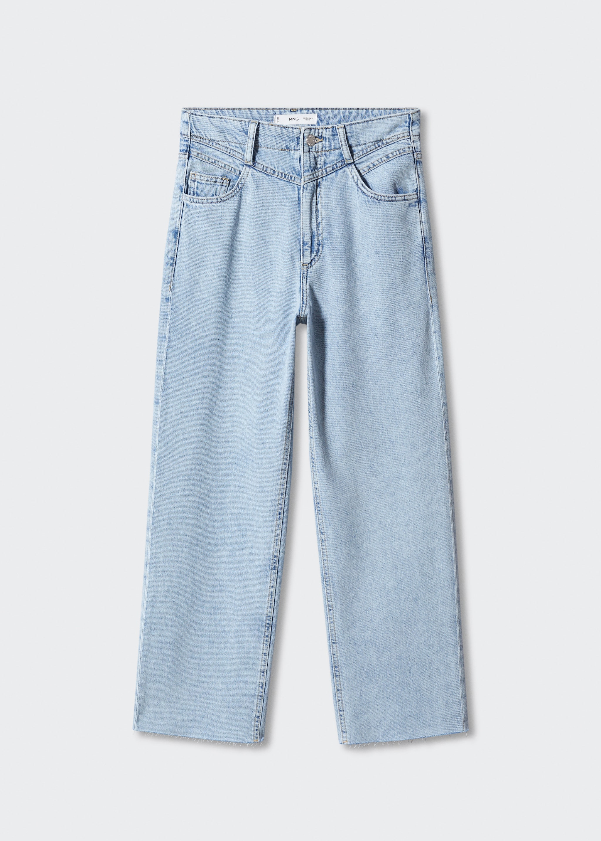 Jeans wideleg bajo deshilachado - Artículo sin modelo