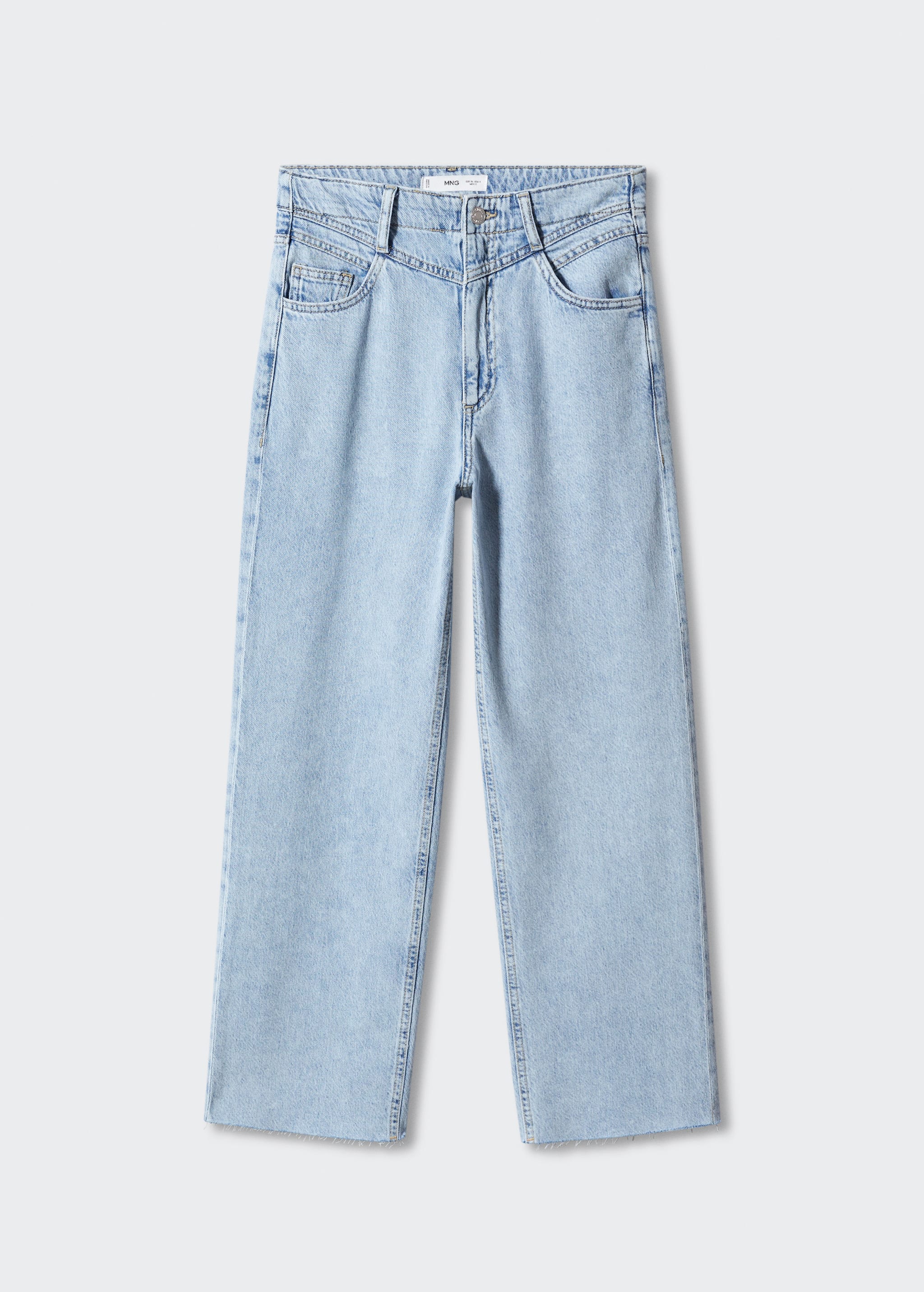 Wideleg-Jeans mit ausgefranstem Saum - Artikel ohne Model