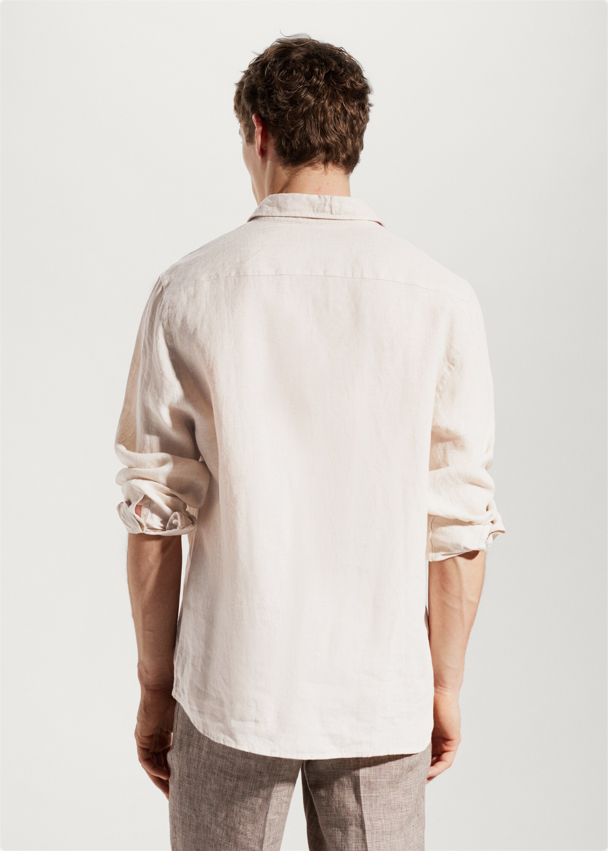 100% linen regular-fit shirt - Reverse of the article