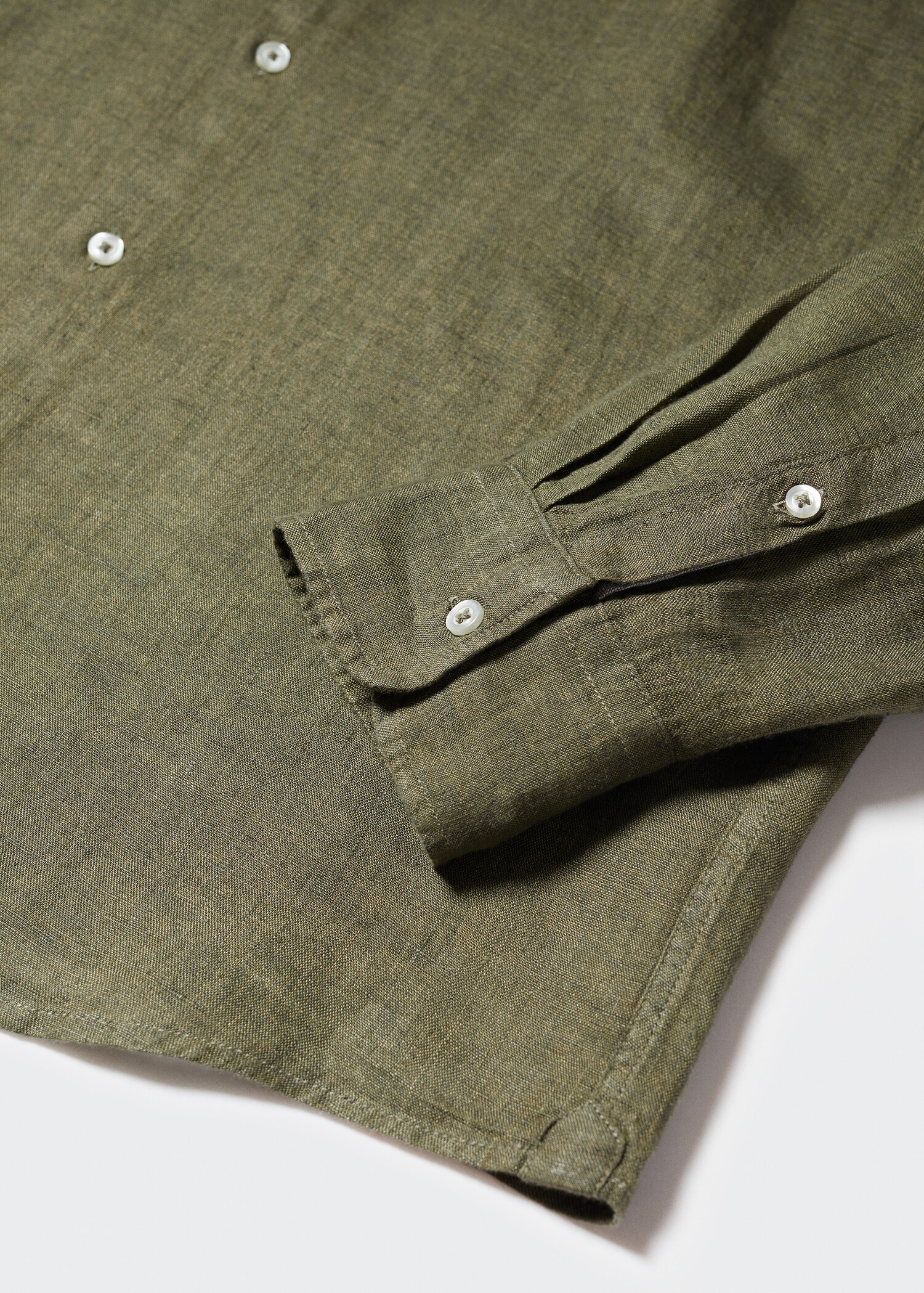 100% linen regular-fit shirt - Details of the article 8