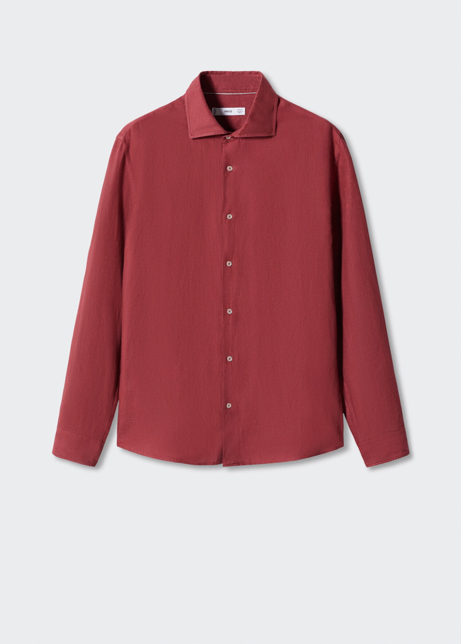 100% linen regular-fit shirt - Article without model