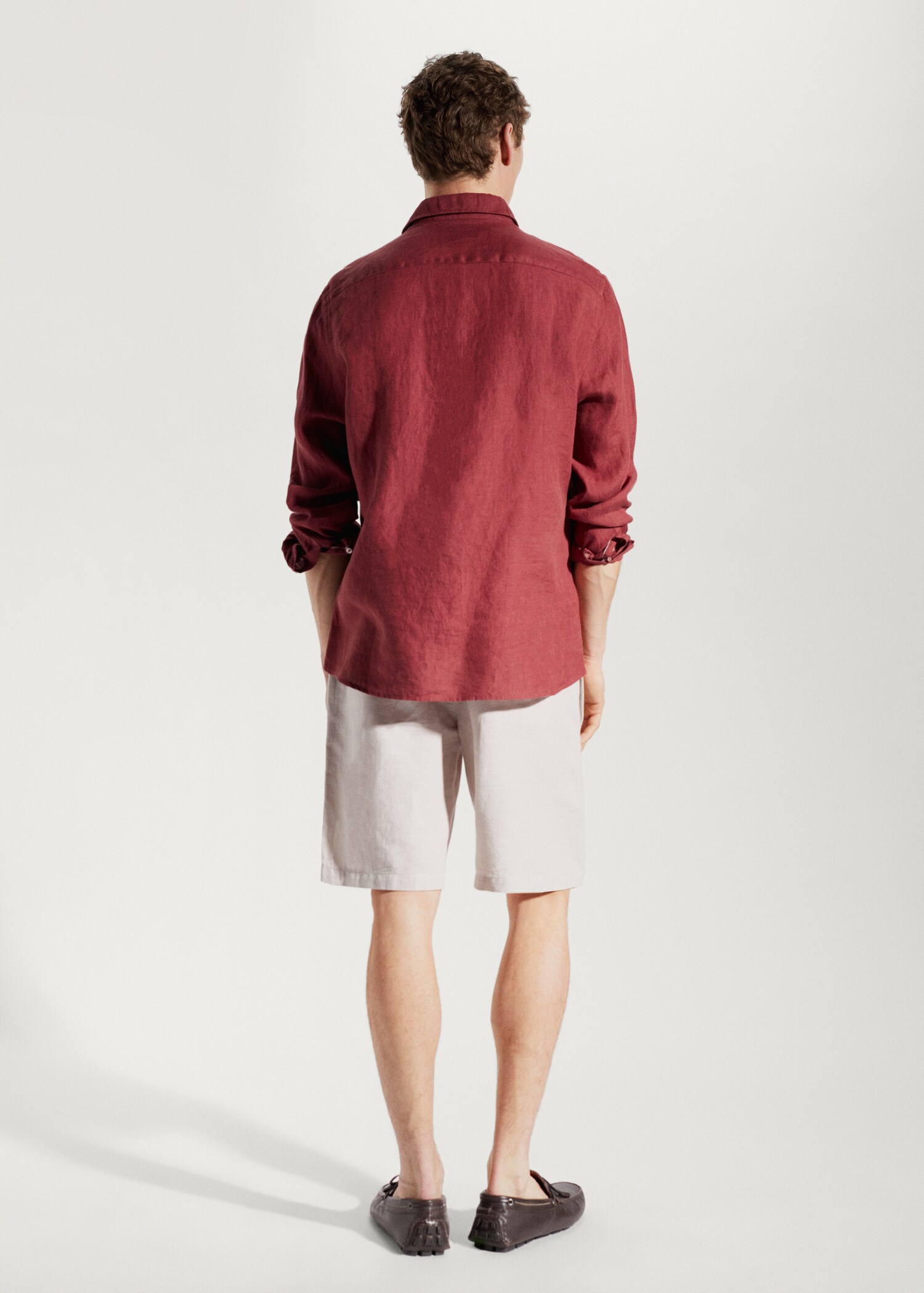 100% linen regular-fit shirt - Reverse of the article