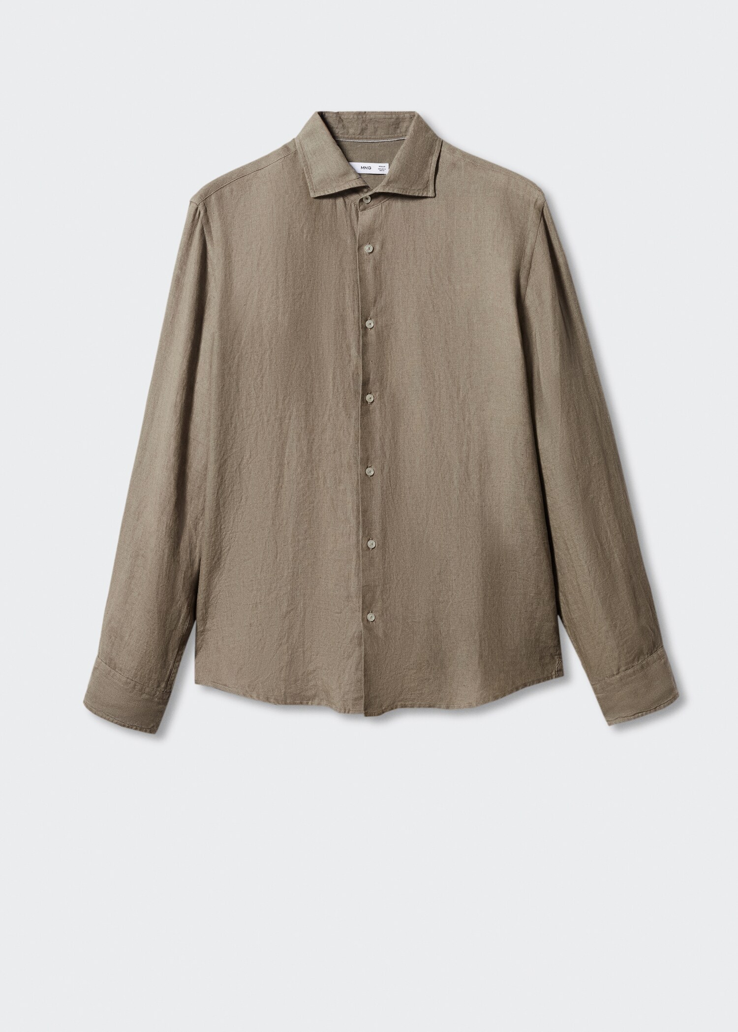 100% linen regular-fit shirt - Article without model