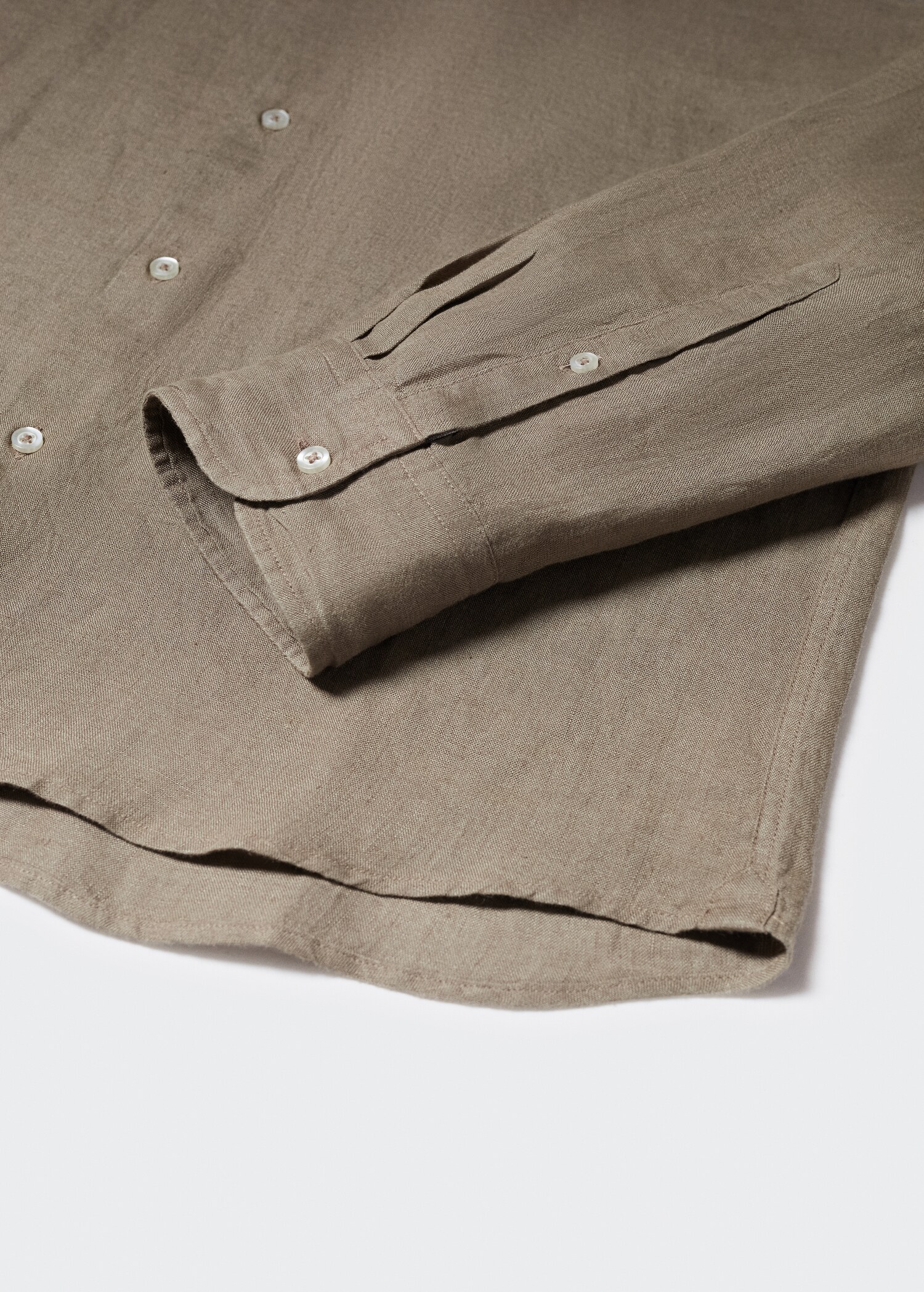 100% linen regular-fit shirt - Details of the article 8