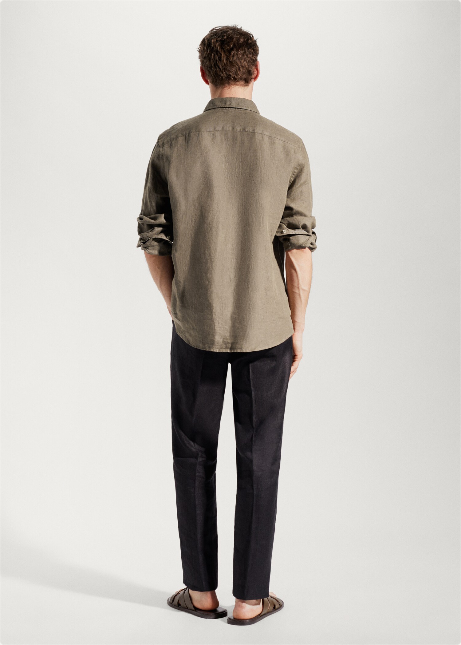 100% linen regular-fit shirt - Reverse of the article
