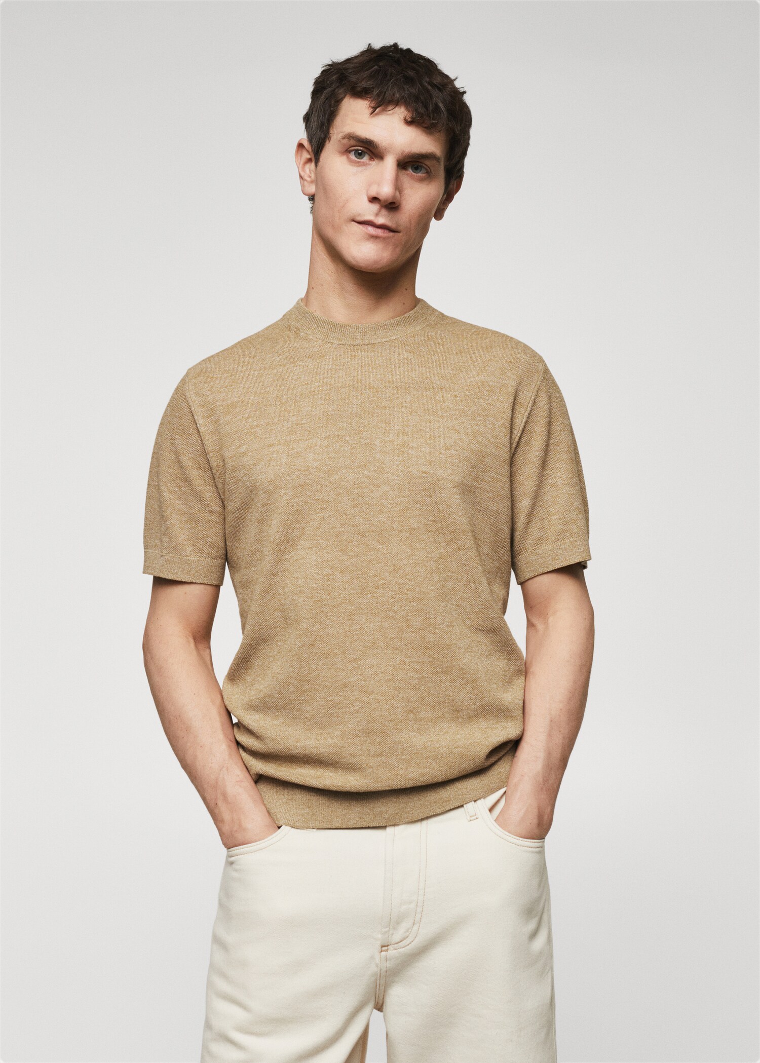 Camiseta punto algodón - Plano medio