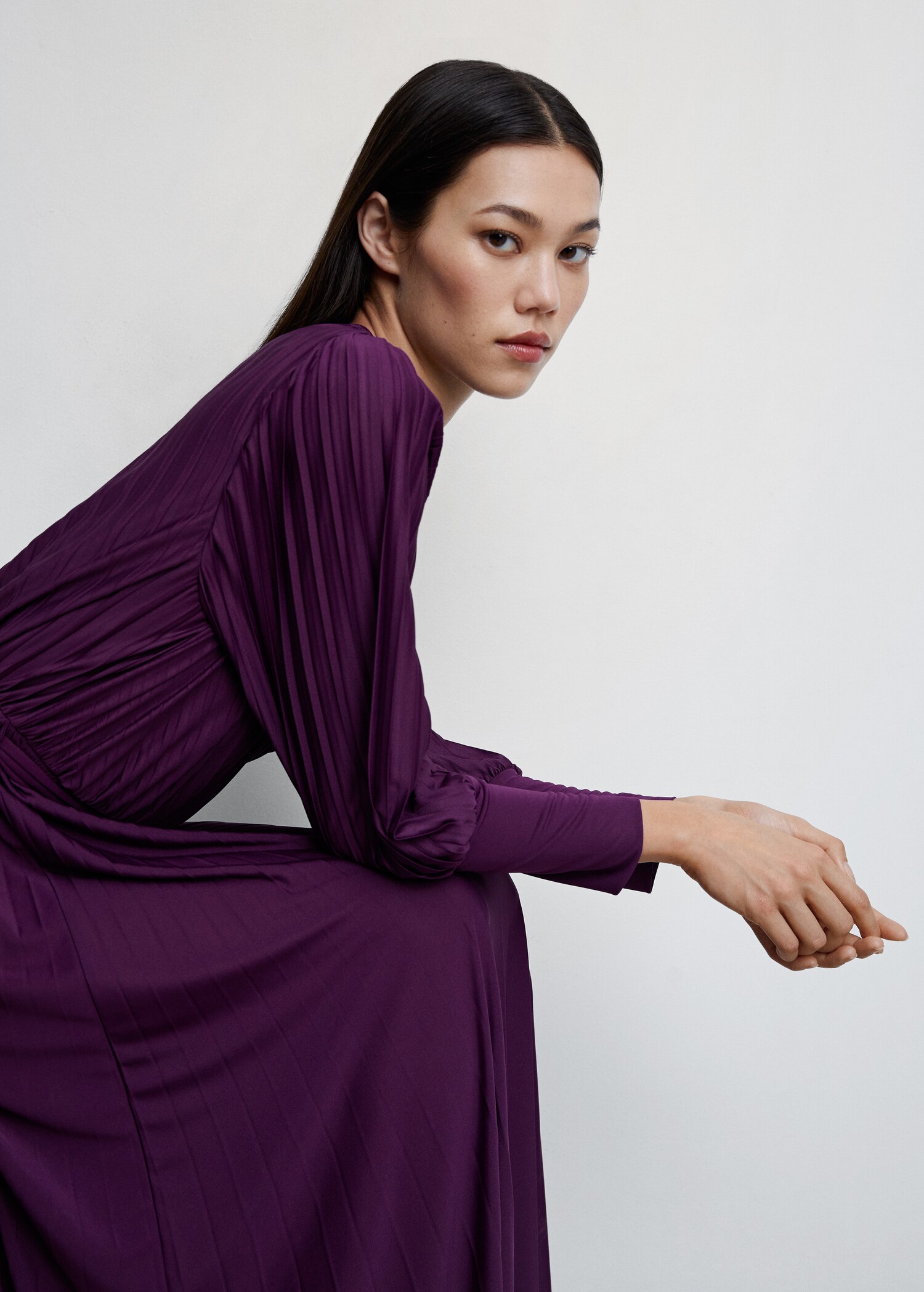 Pleated wrap dress - Details of the article 6