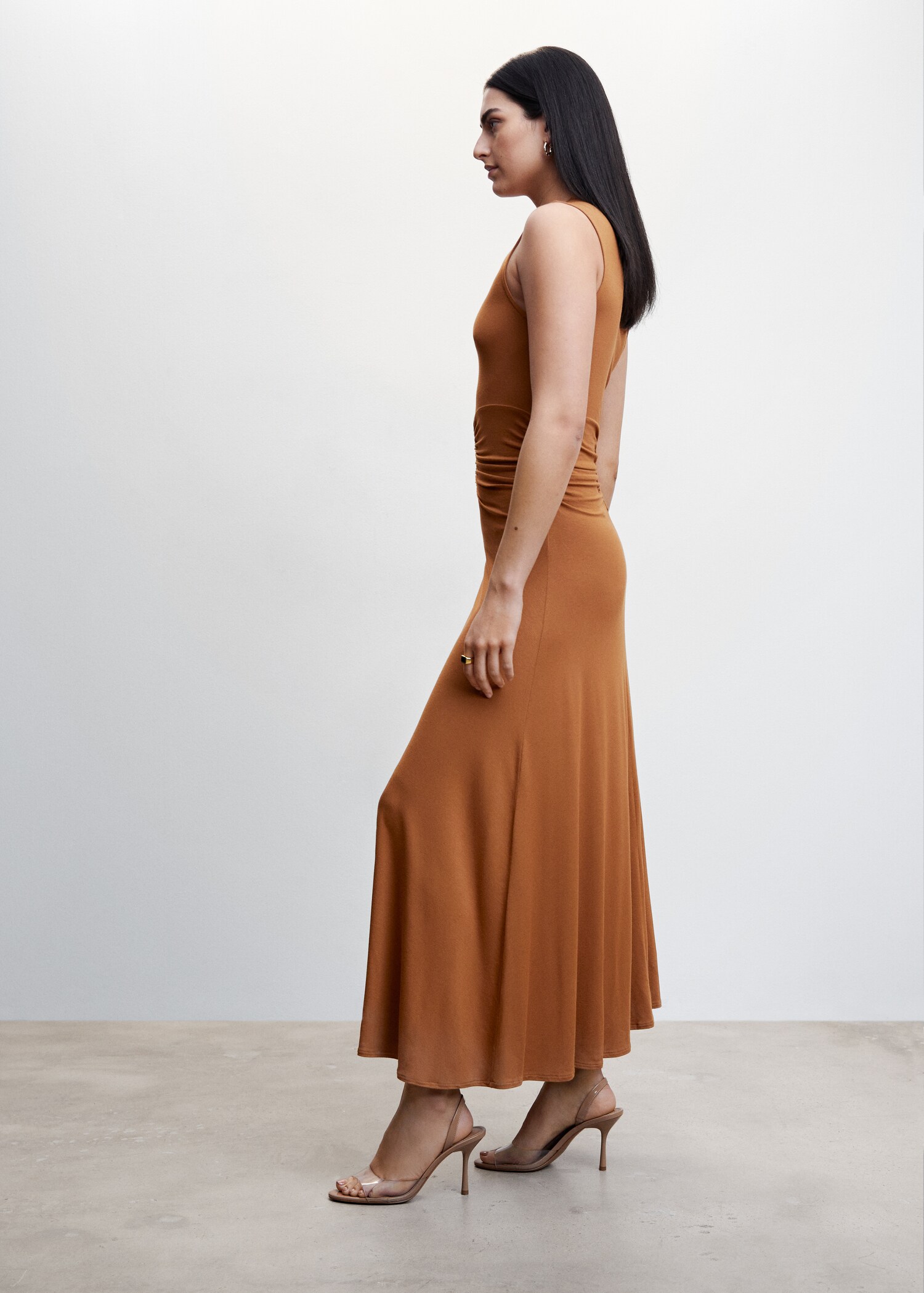 Dress with gathered waist - Medium plane