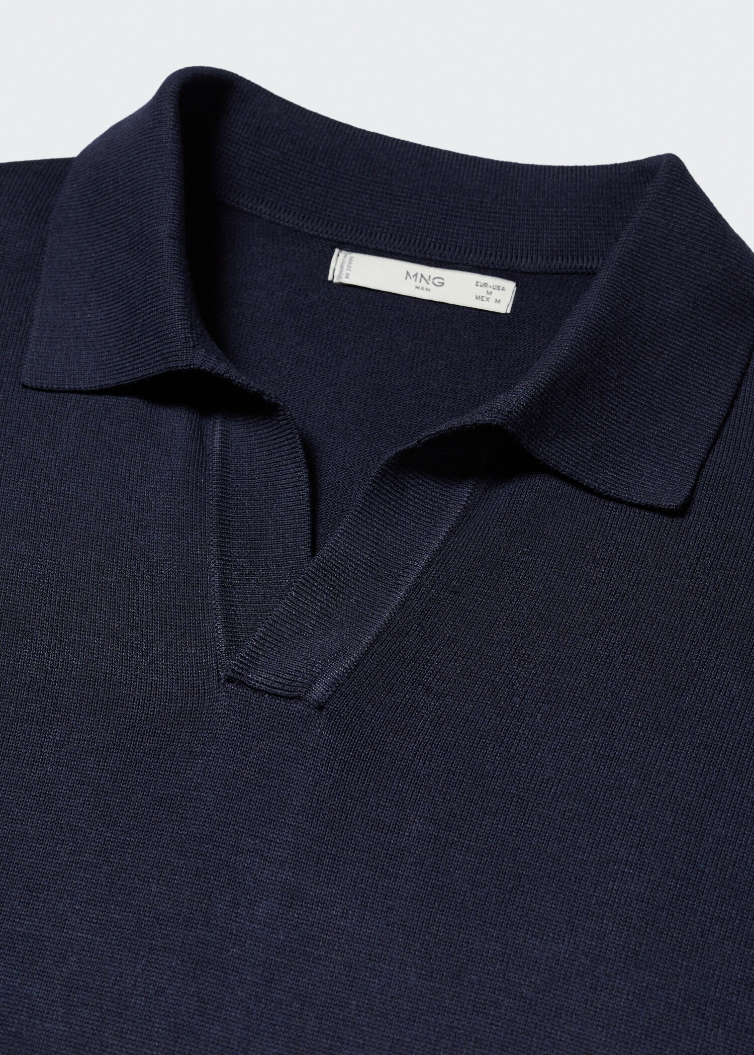Long-sleeve knitted polo shirt - Details of the article 8
