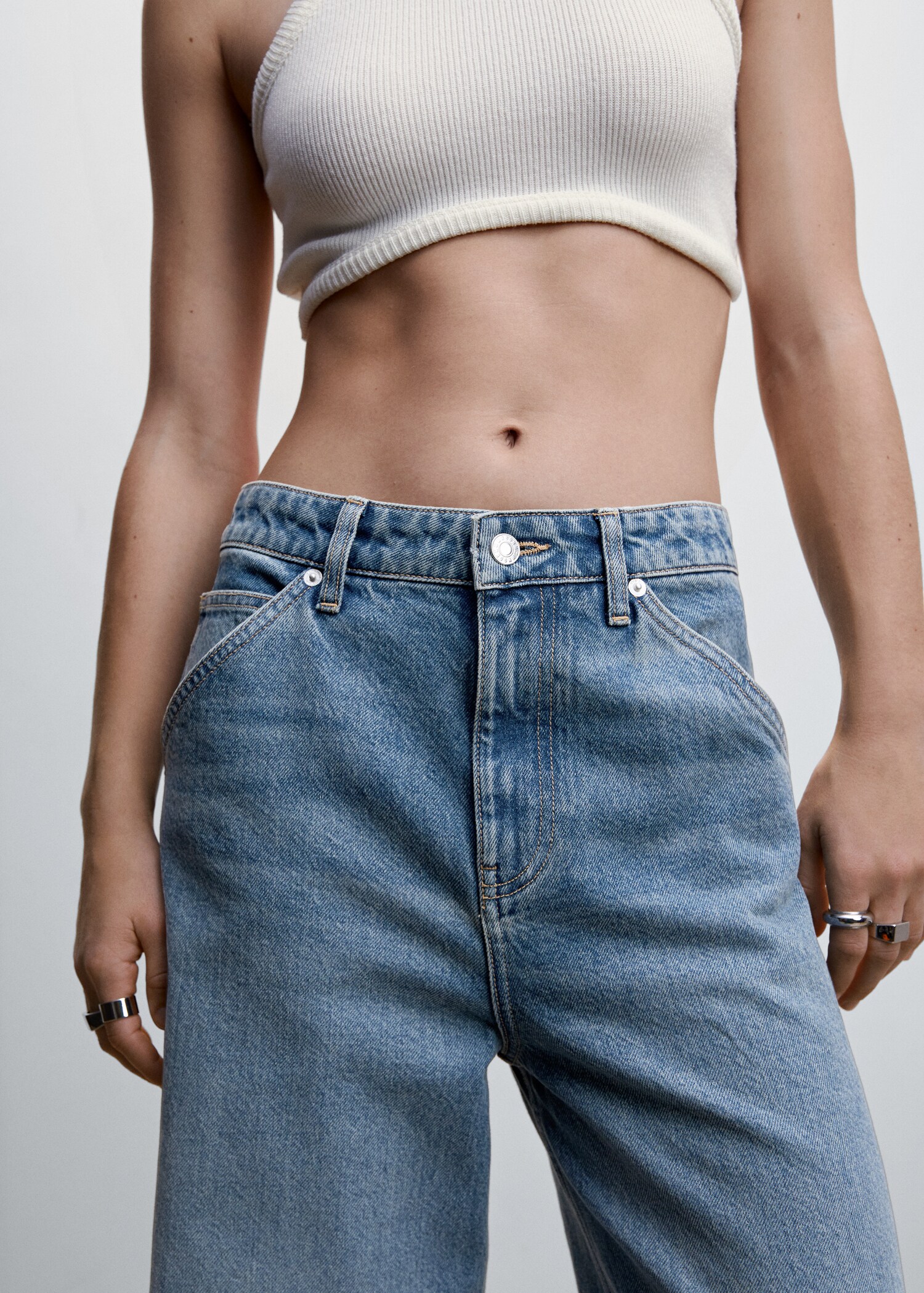 Jeans wideleg tiro bajo - Detalle del artículo 1